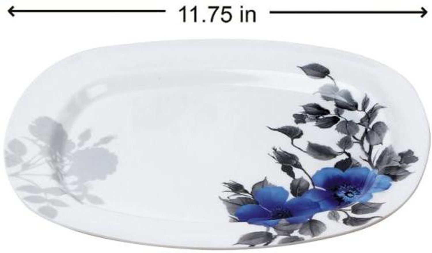 Image of New latest Pack of 23 Melamin Wood and Kemp Daisy Dinner Set (Blue, Microwave Safe)