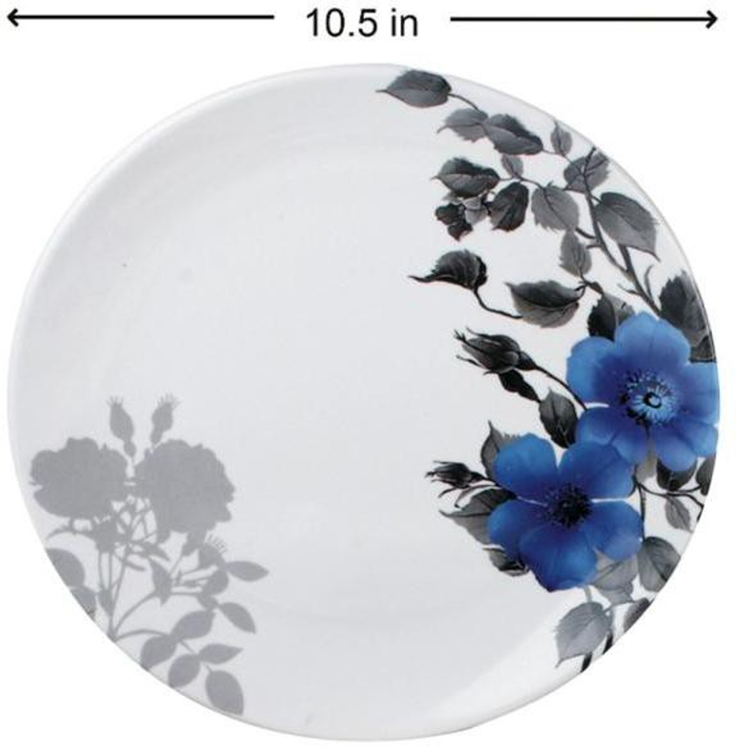 Image of New latest Pack of 23 Melamin Wood and Kemp Daisy Dinner Set (Blue, Microwave Safe)