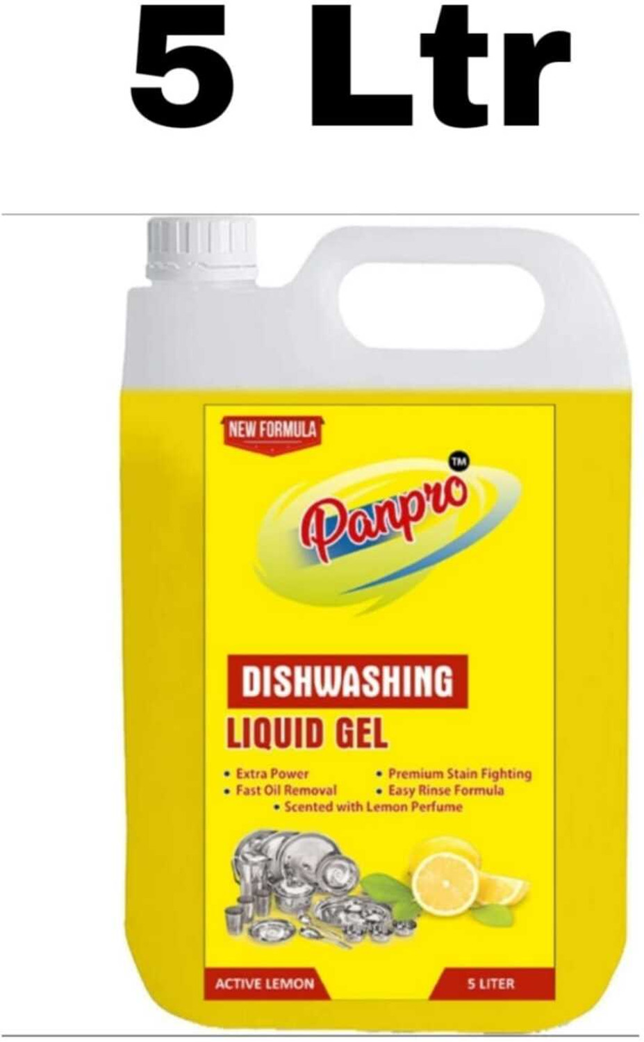 Image of Jumin Dishwash Combo 5L Yellow+5L Green Liquid, Kitchen Utensil Cleaner 10L Dish Cleaning Gel (Lemon, 2 x 5 L)