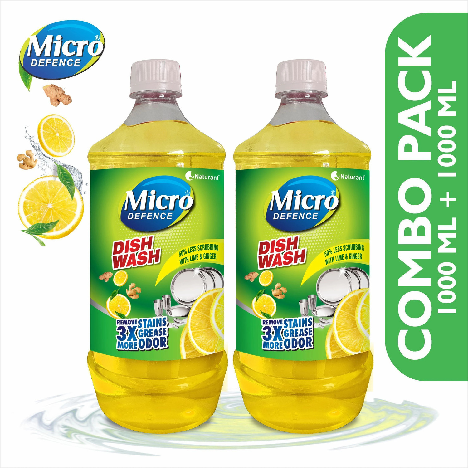 Image of Bumily dish wash cleaning gel power of lemon & neem fragrance non acidic(5+5ltr combo) Dish Cleaning Gel (multi-fragrance, 10 L)
