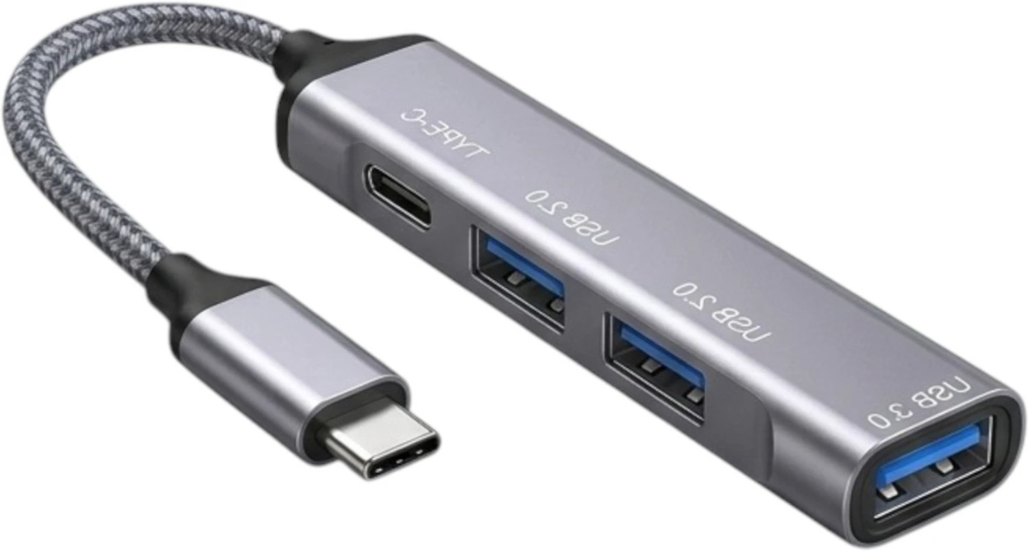 Image of EVM 4K HDMI, 2X USB 3.0, RJ45 Ethernet, 5-in-1 HUB with Type C Input - High-Speed Data Transfer with Multiport HUB Docking Station (Grey)