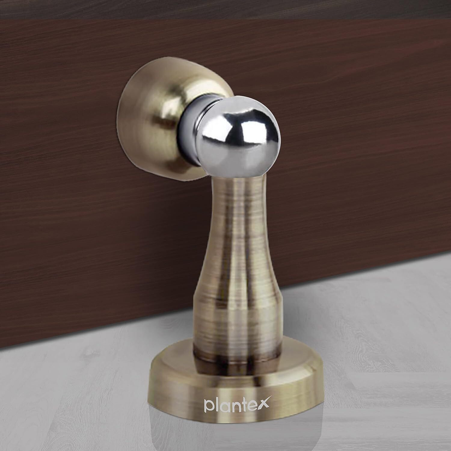 Impulse by Plantex Stainless Steel 360° Door Magnet Stopper (Brass - Image 1