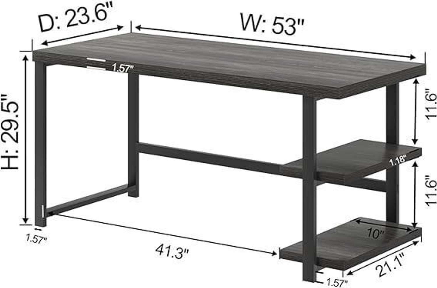 Image of JPIRONS Antique Drafting Table (Iron)