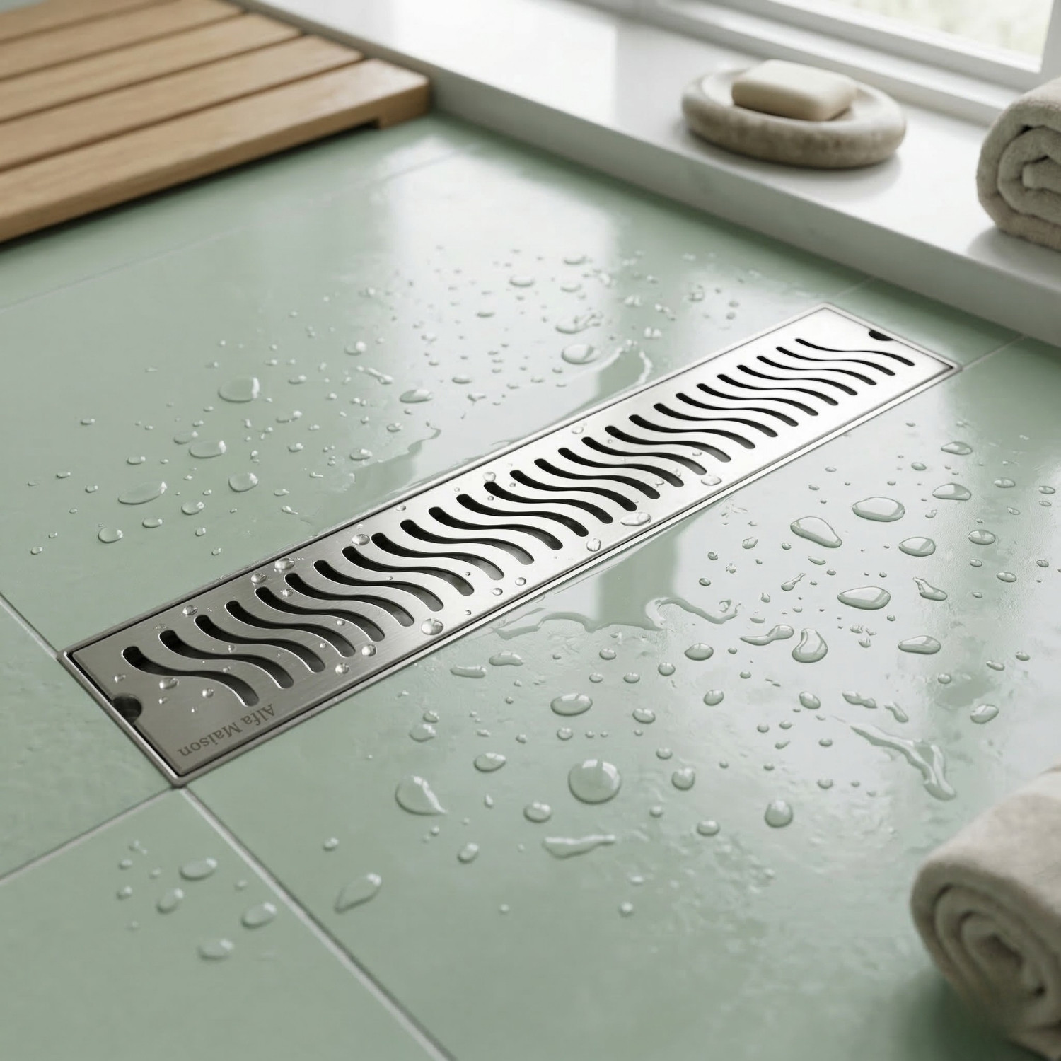 AlfaMaison Floor Stainless Steel Strainer - Image 1