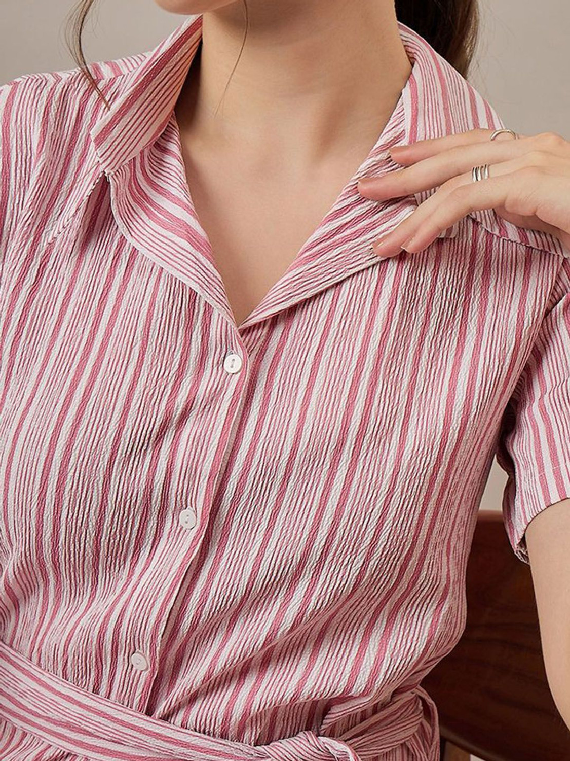 Image of Dressberry Women Shirt Purple Midi /Calf Length Dress