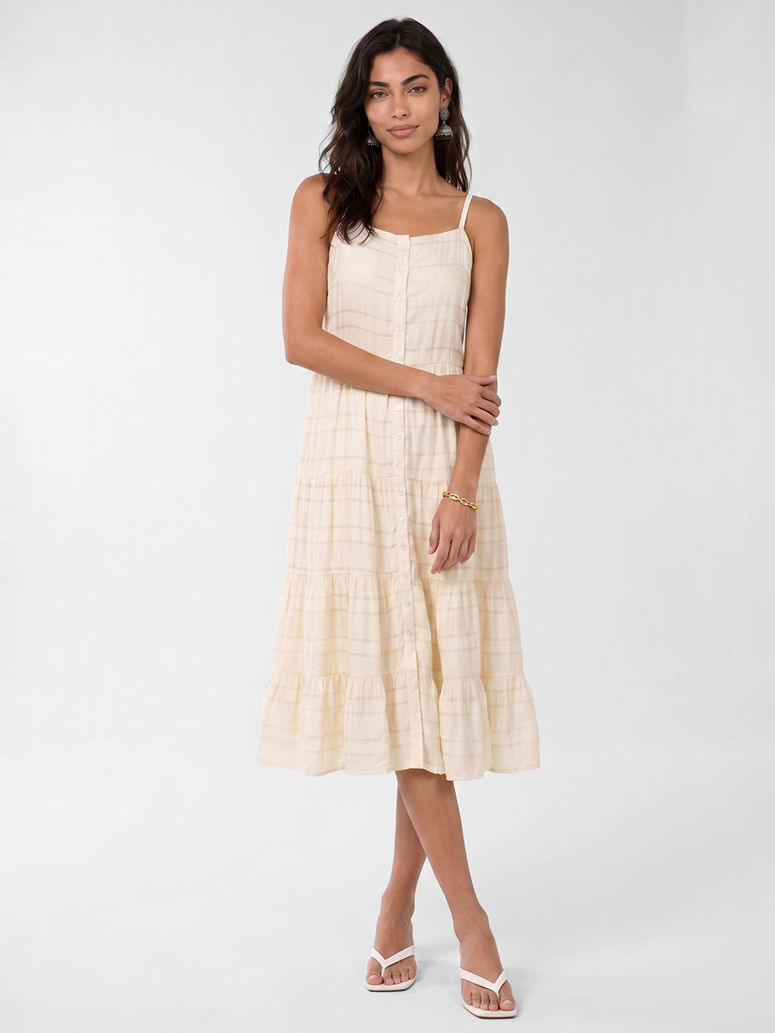 Image of BRINNS Women A-line Blue Knee Length Dress