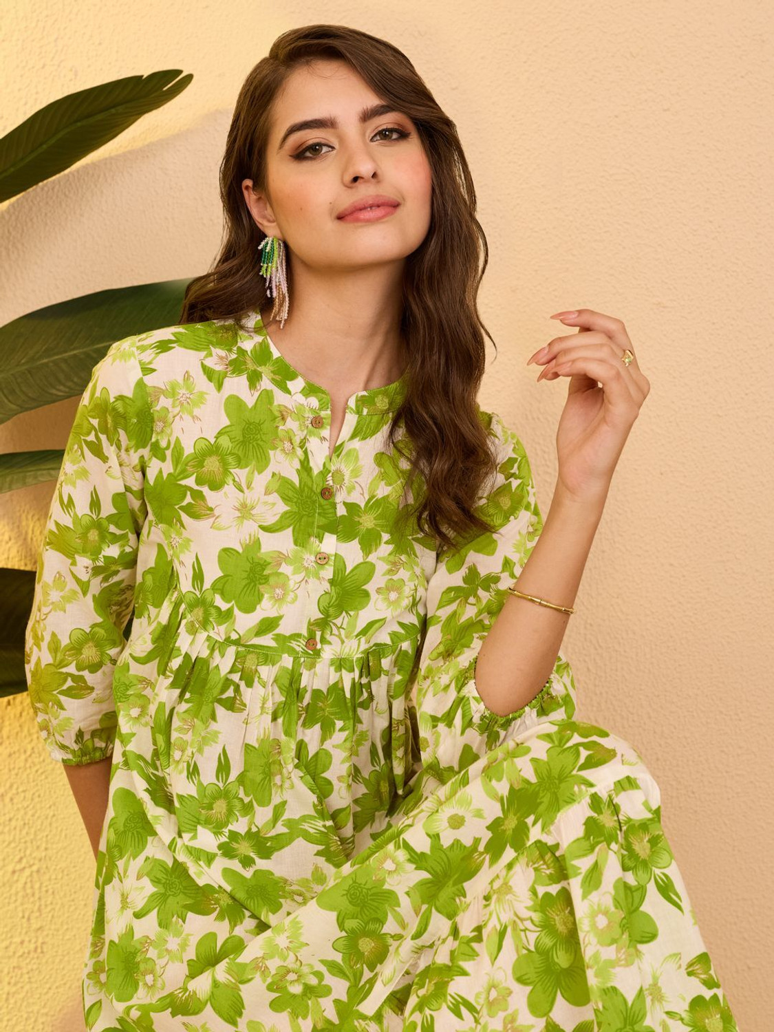 Image of Janasya Women A-line Pink Midi /Calf Length Dress