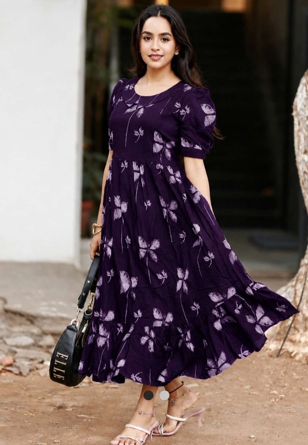 Image of Benicia Texthub Women A-line Maroon Above Knee /Mid Thigh Length Dress