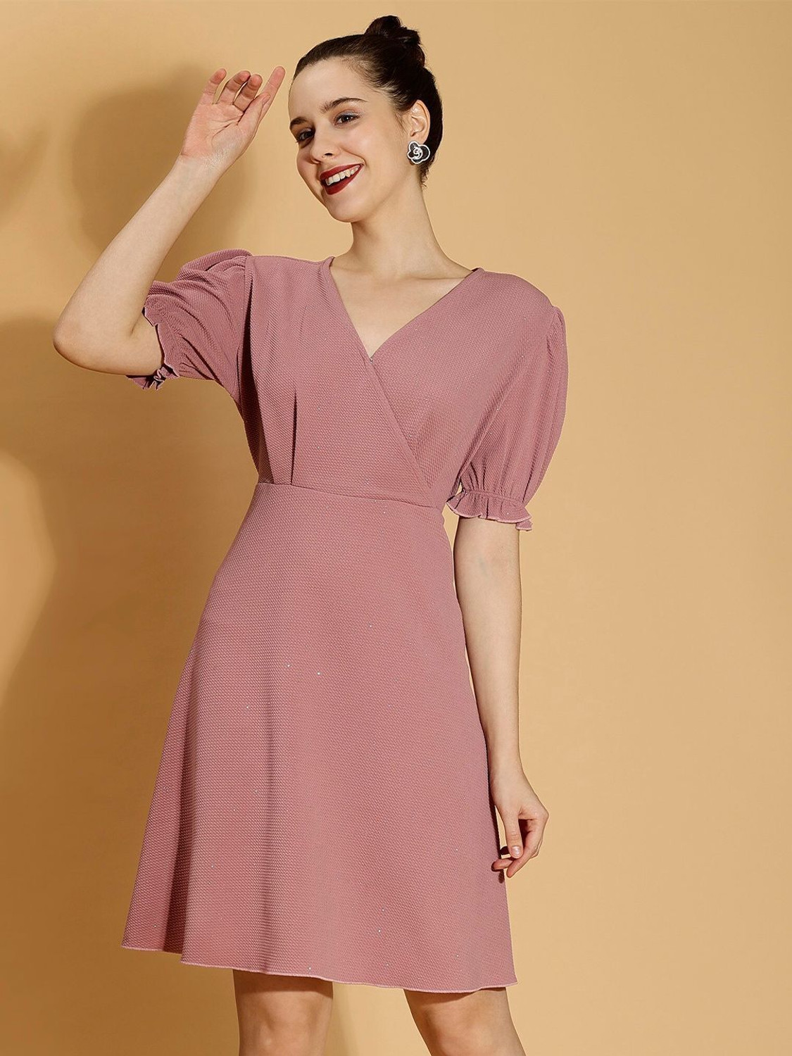 Image of Dressberry Women Shirt Purple Midi /Calf Length Dress