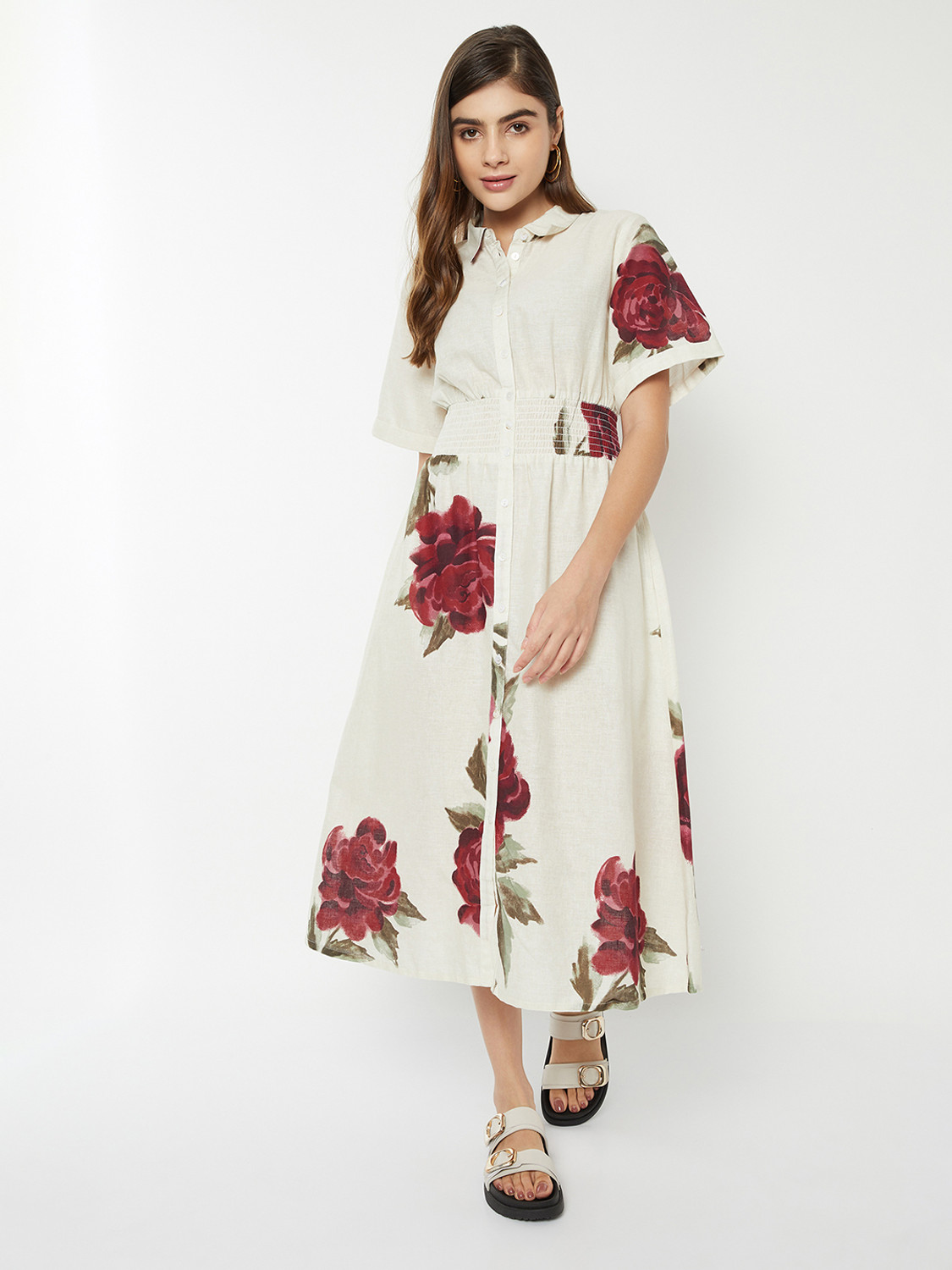 Image of Dressberry Women Shirt Purple Midi /Calf Length Dress