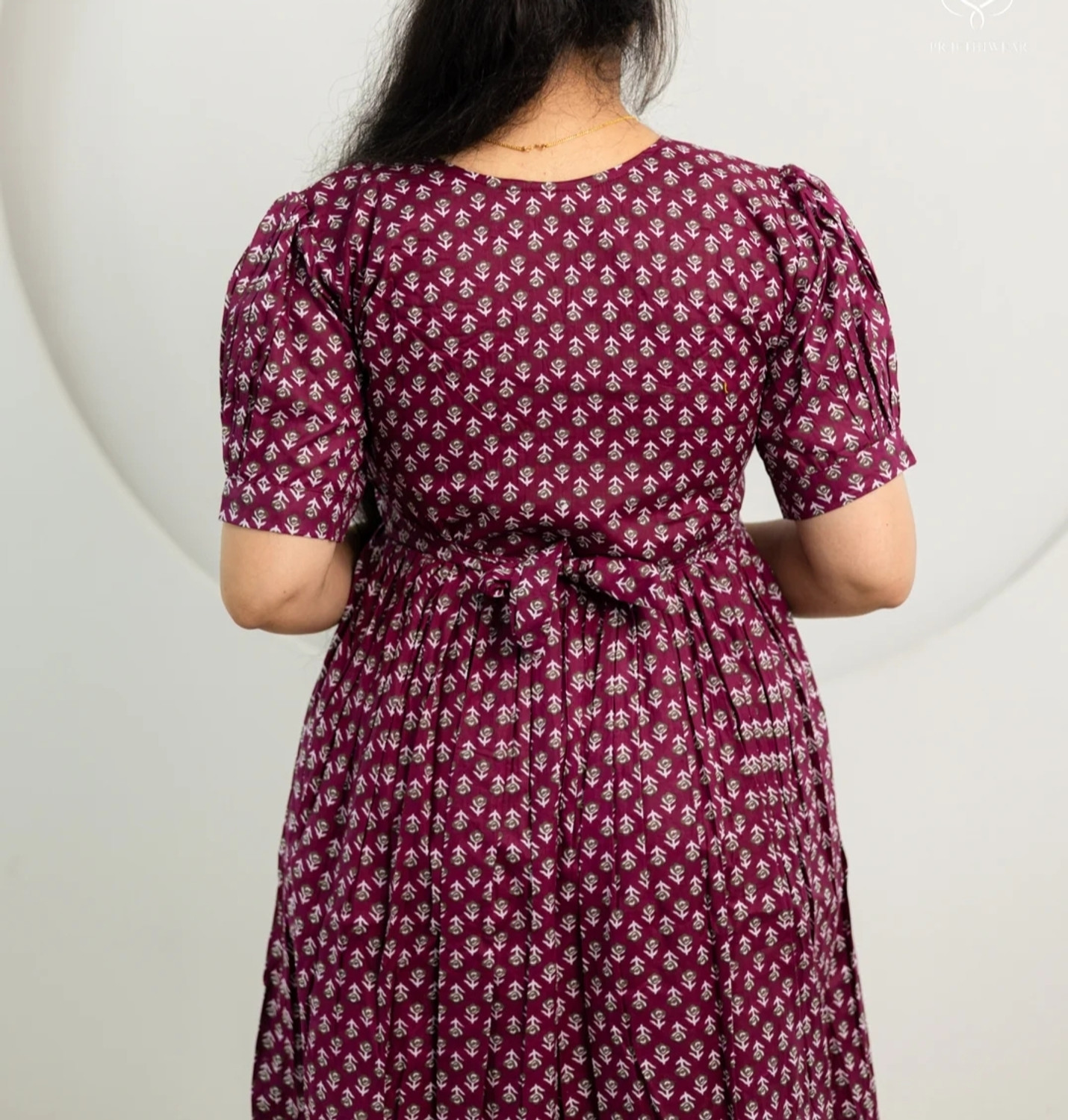 Image of Benicia Texthub Women A-line Maroon Above Knee /Mid Thigh Length Dress