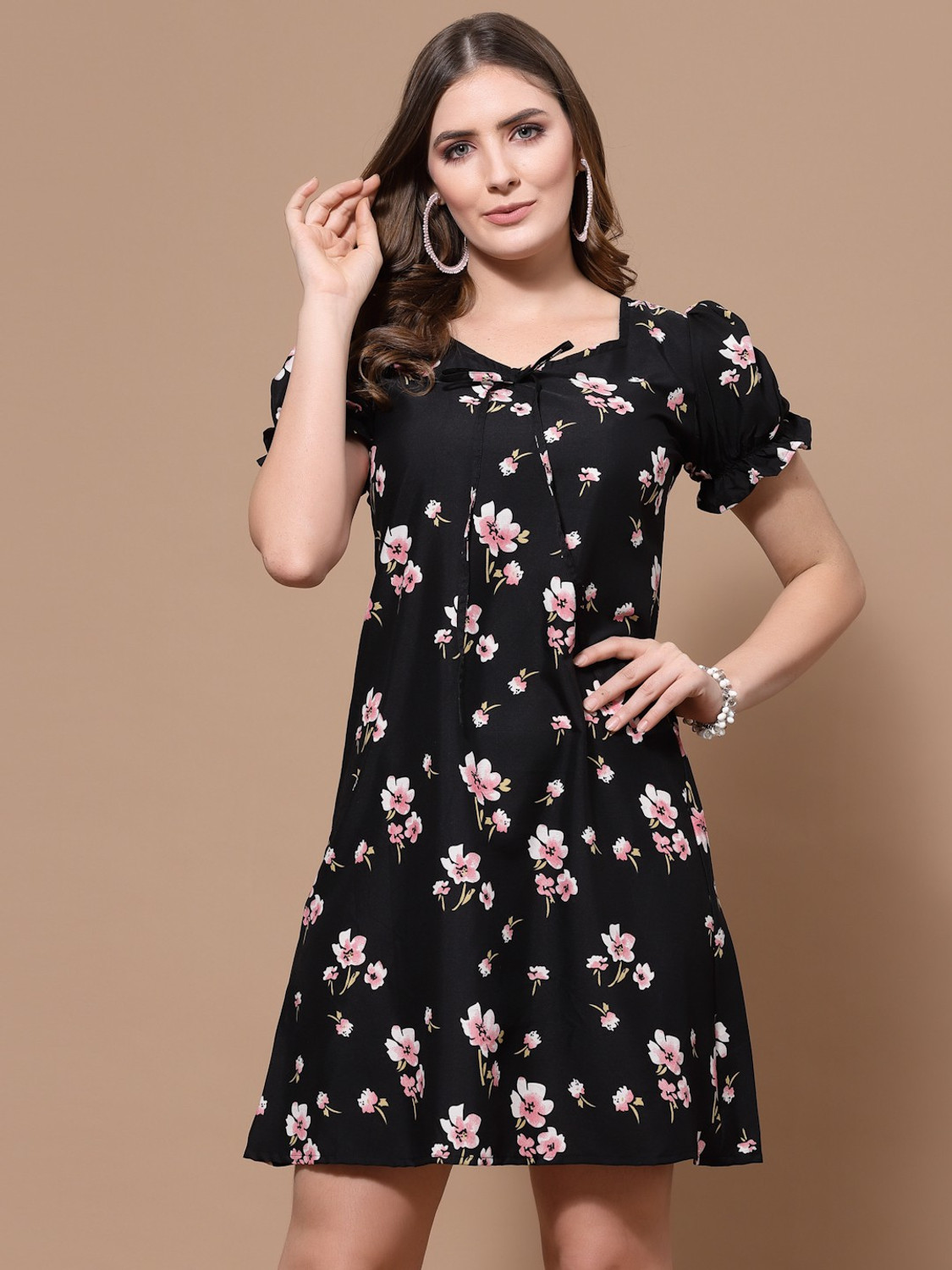 Image of Oomph! Women A-line Light Blue Knee Length Dress