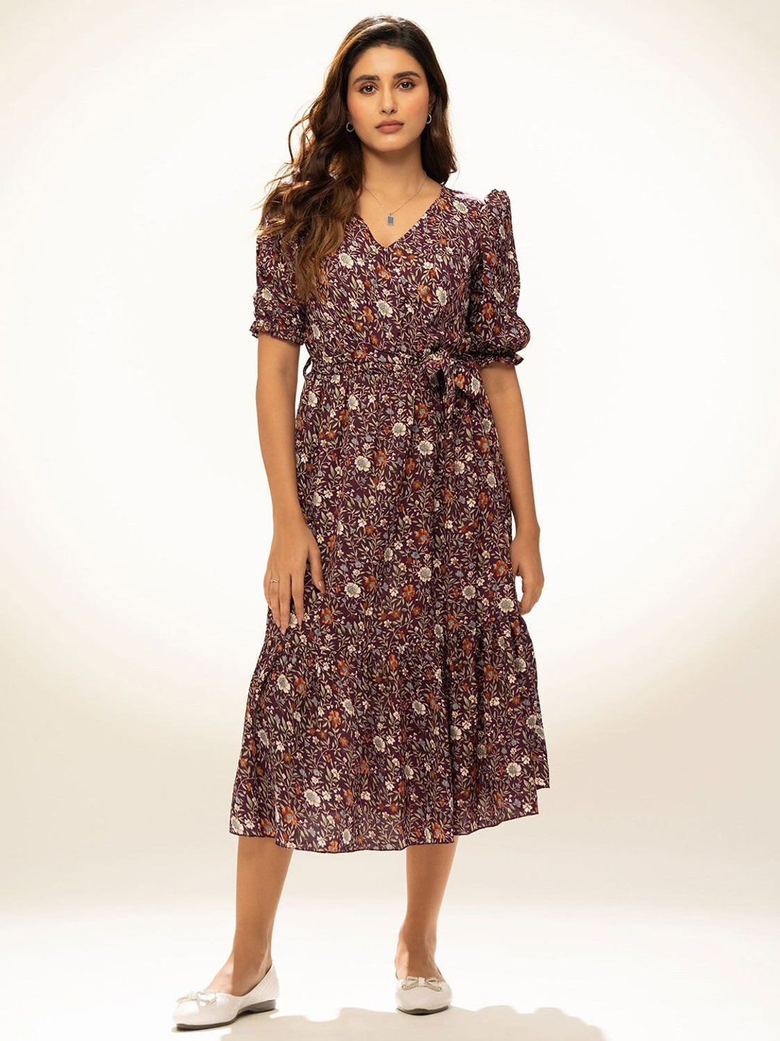 Image of Dressberry Women Shirt Purple Midi /Calf Length Dress