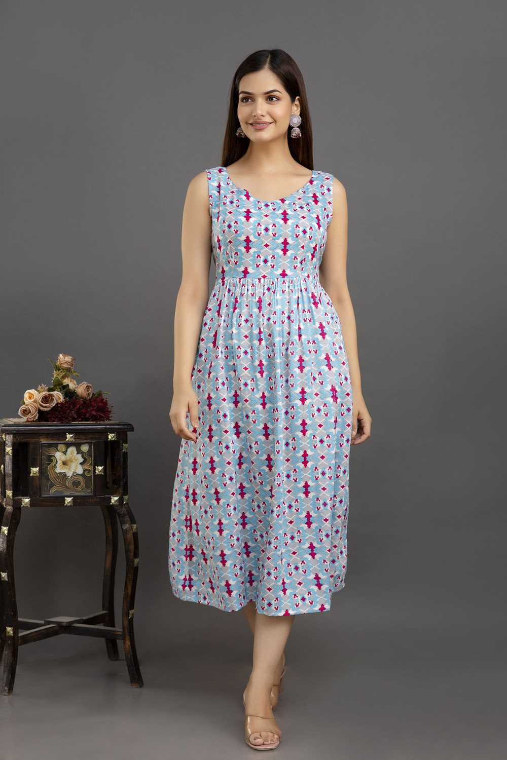 UNIFYFASHION Women Geometric Print A-line Kurta - Buy UNIFYFASHION Women...