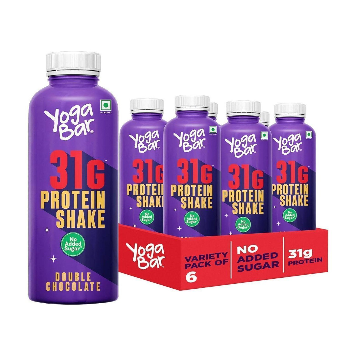 Yogabar 31g Protein Shake Double Chocolate 6 Bottles - Image 6