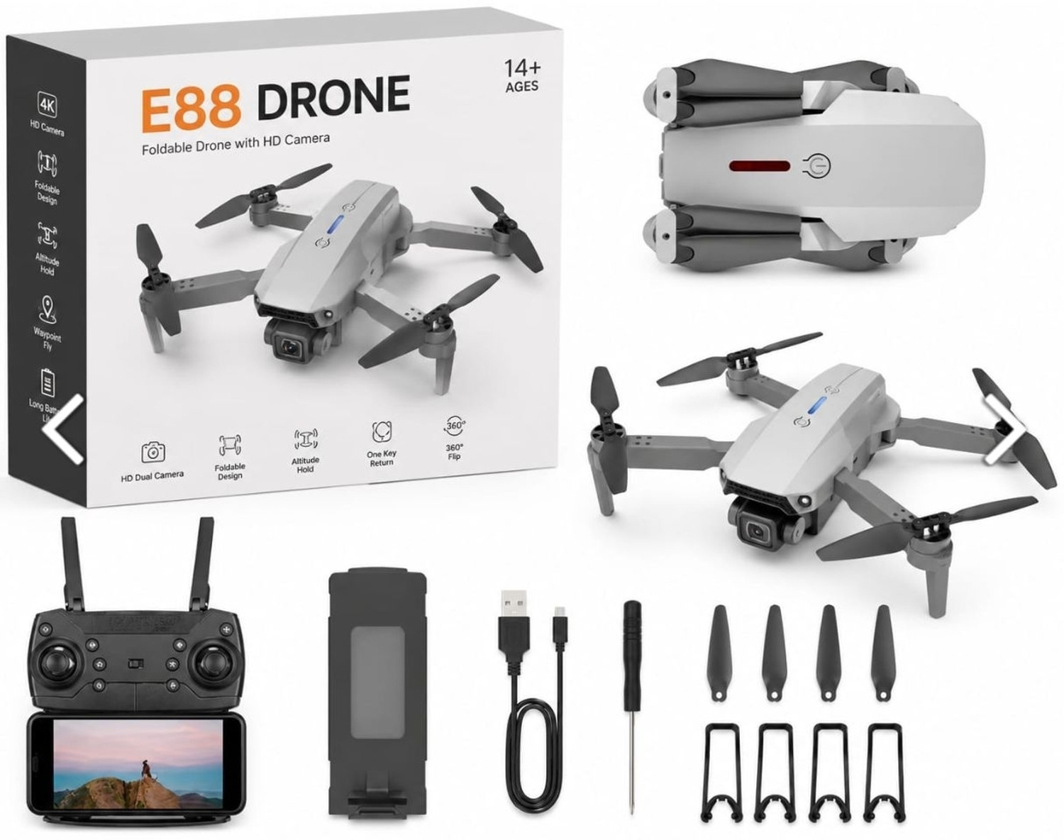 uav E88 Pro Drone - Image 1