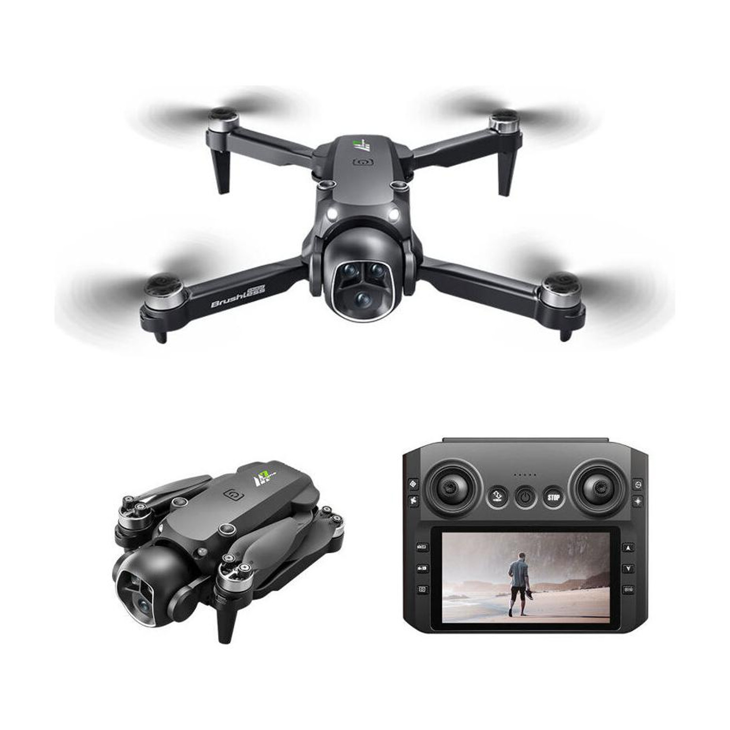 Image of Swa Mi Camera Waterproof Professional Drone With 4K Camera Rotation 3 Smart Batteries1 Drone