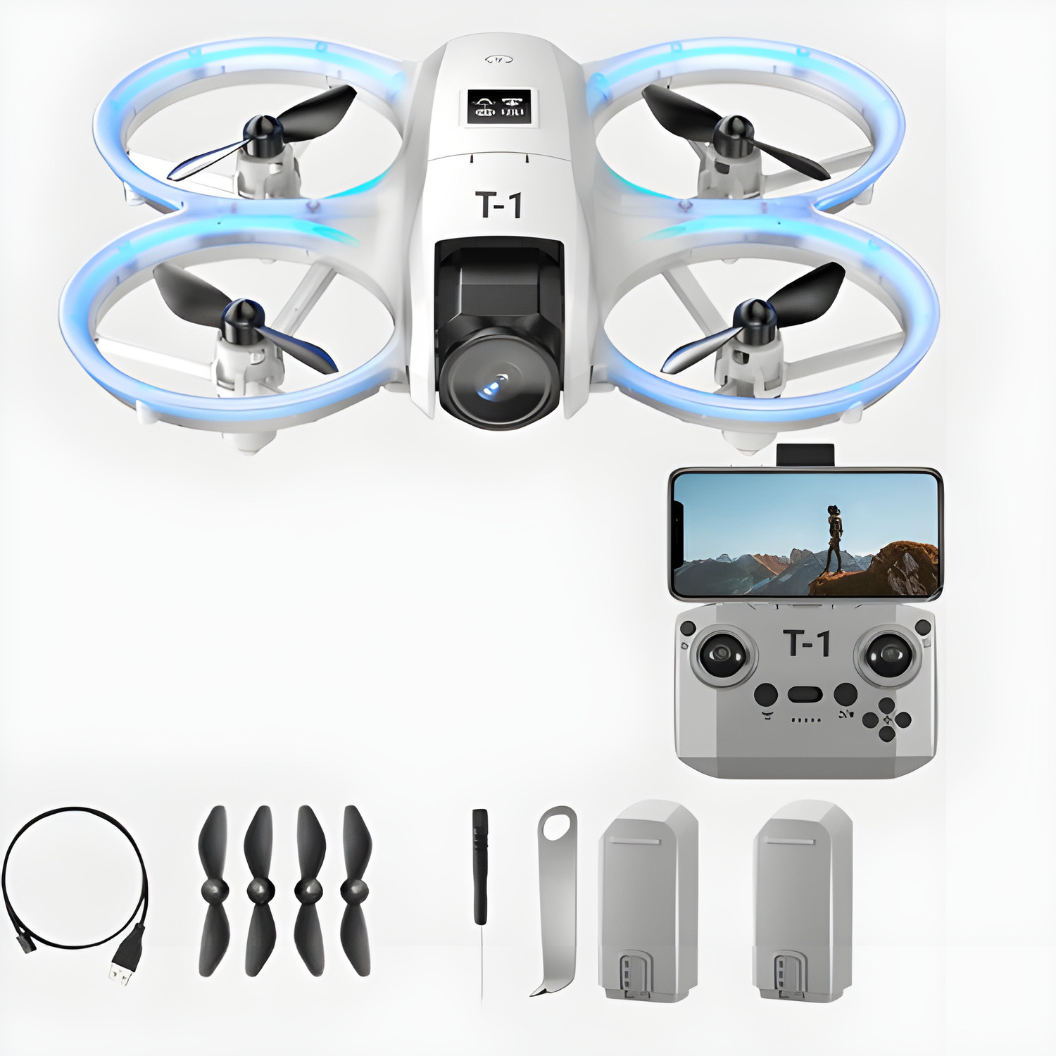 AERIOSKY T1 Mini Drone with HD Camera | WiFi FPV, RTH, Foldable, Beginner-Friendly Drone Price in India - Buy AERIOSKY T1 Mini Drone with HD Camera | WiFi FPV, RTH, Foldable, Beginner-Friendly Drone online at Flipkart.com