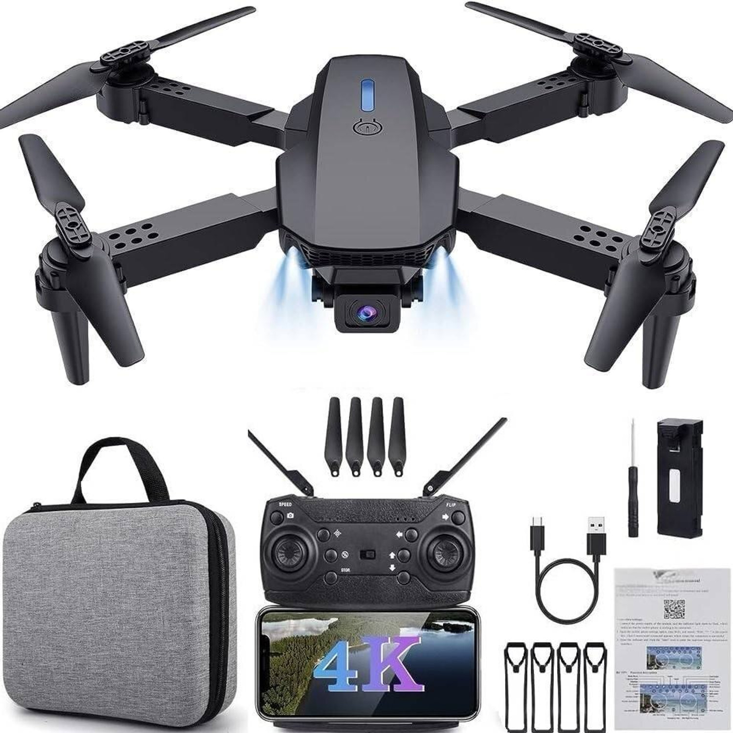 Image of ShivhershivEnterprise Drone With Camera Foldable One Key Take Off /Landing Drone Drone