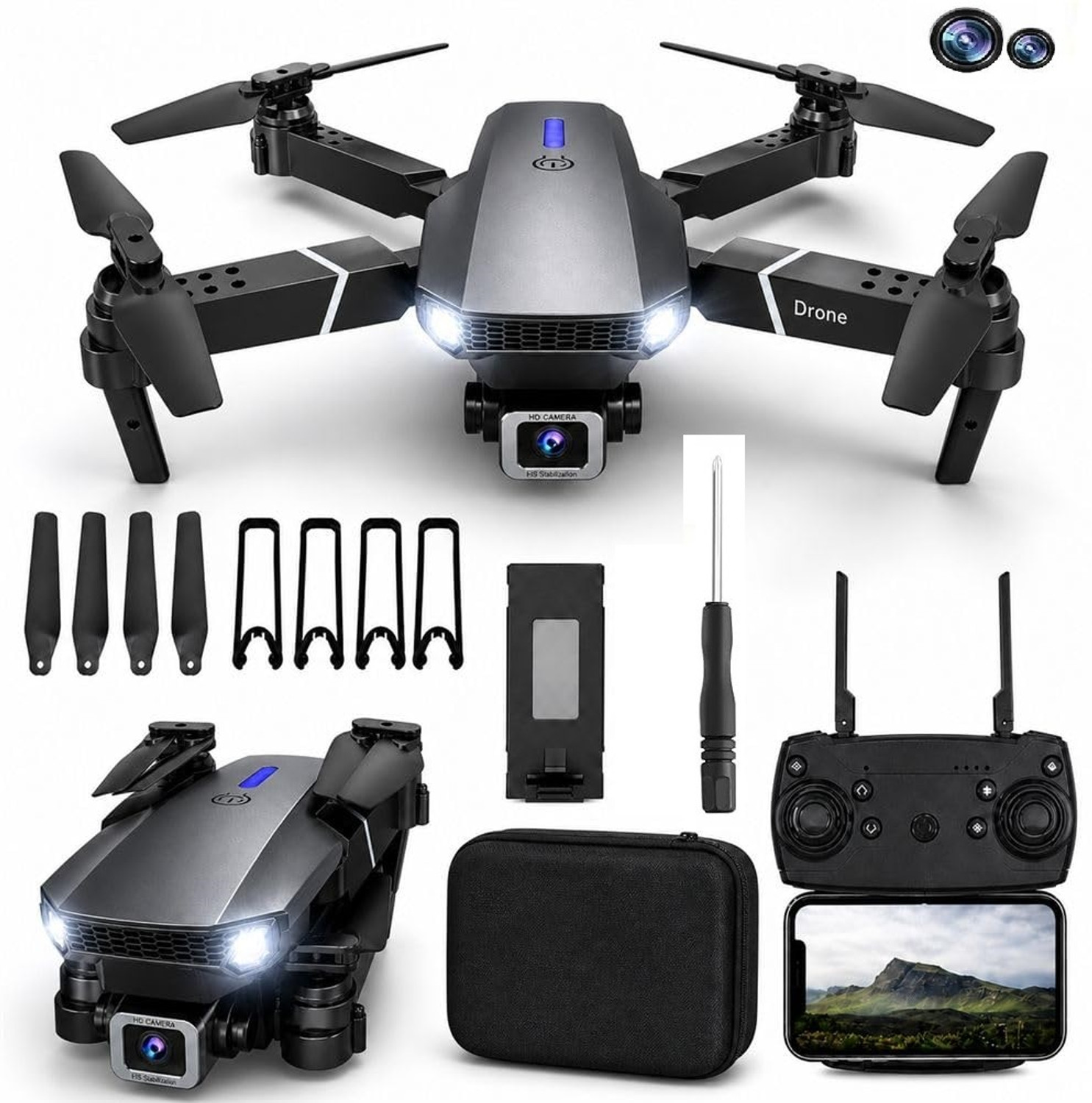 Image of MUGO E88 drone 1080p 4k Drone