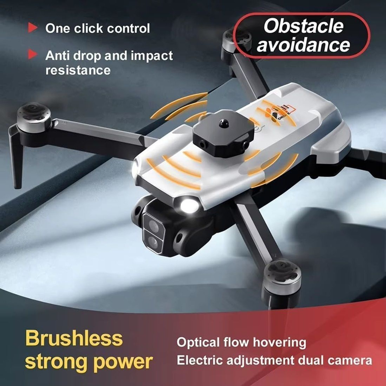 Image of PAPASpace 4K Dual Camera Drone with Obstacle Avoidance Brushless Motor WiFi FPV Gesture Drone