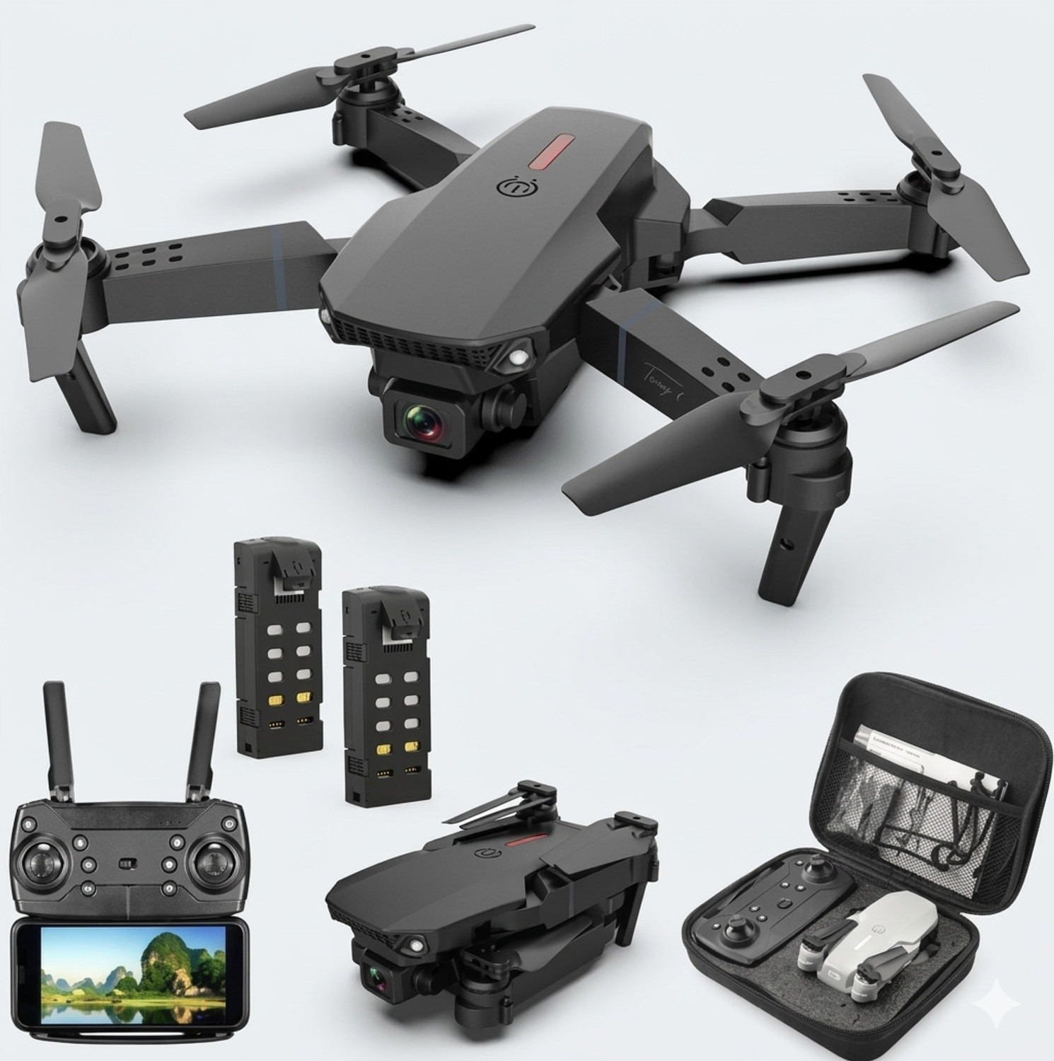 Image of Jay E88 Pro Drone 4k HD Foldable Camera Mini Drone 720p Video Wide Angle Camera1 Drone
