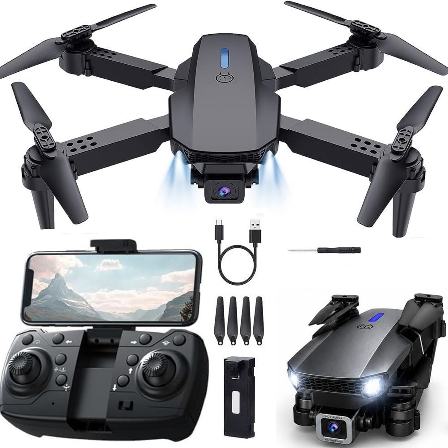 RIVALSTICK 4k dual camera mini drone E88 Pro Foldable Quadcopter GPS Trajectory Drone Price in India - Buy RIVALSTICK 4k dual camera mini drone E88 Pro Foldable Quadcopter GPS Trajectory Drone online at Flipkart.com