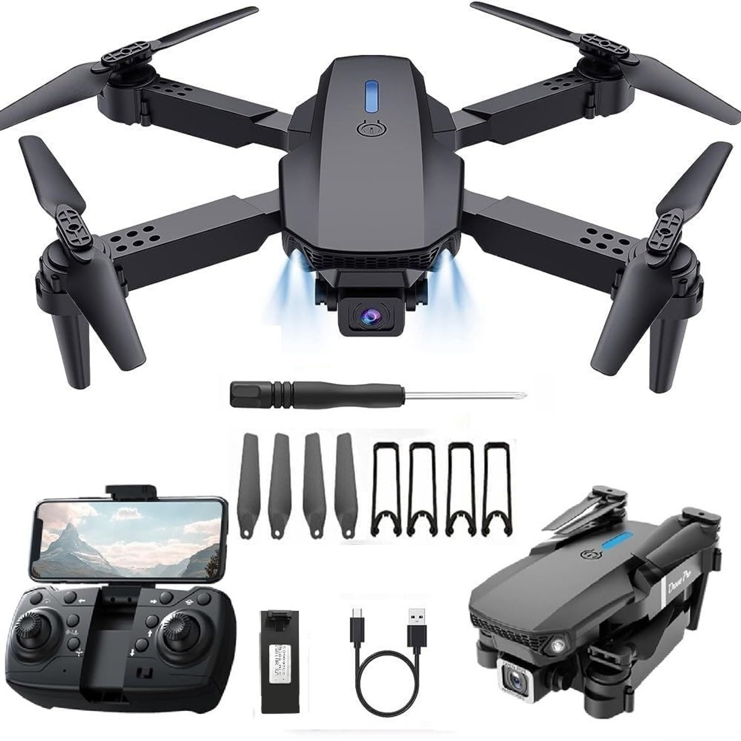 FLORASTICK 4k dual camera mini drone E88 Pro Foldable WiFi with Smart Gestures Selfie-HD Drone Price in India - Buy FLORASTICK 4k dual camera mini drone E88 Pro Foldable WiFi with Smart Gestures Selfie-HD Drone online at Flipkart.com
