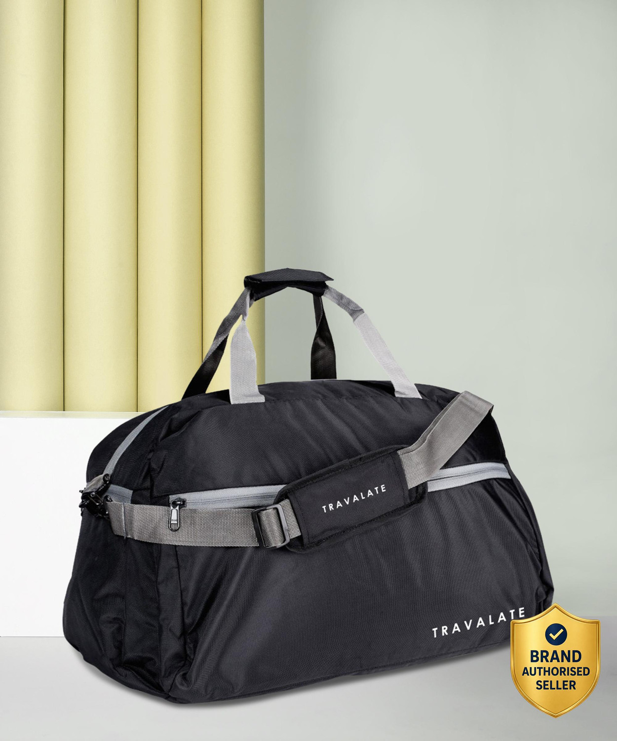 Image of CARLTON LONDON 65 L Hand Duffel Bag - FoldAll-Hanging Suit Convertible Large Duffle Bag - Grey - Large Capacity