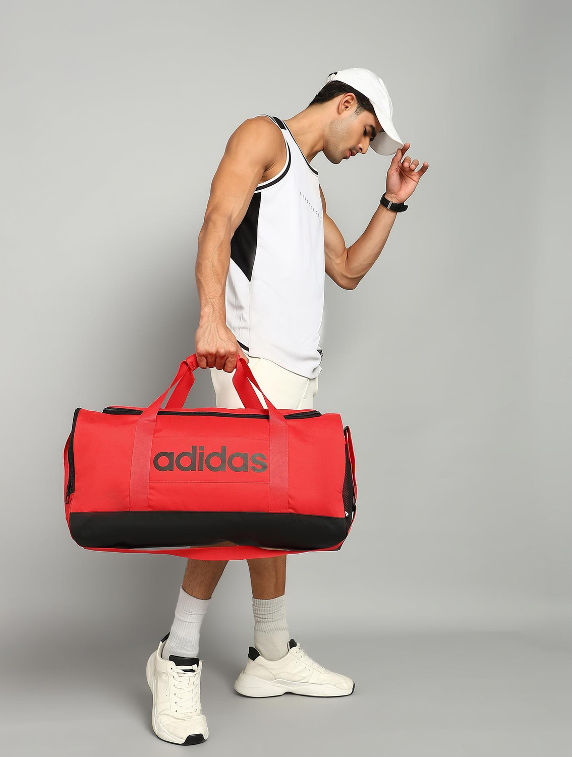 Adidas IN6118 Red Gym Duffel Bag - Image 6