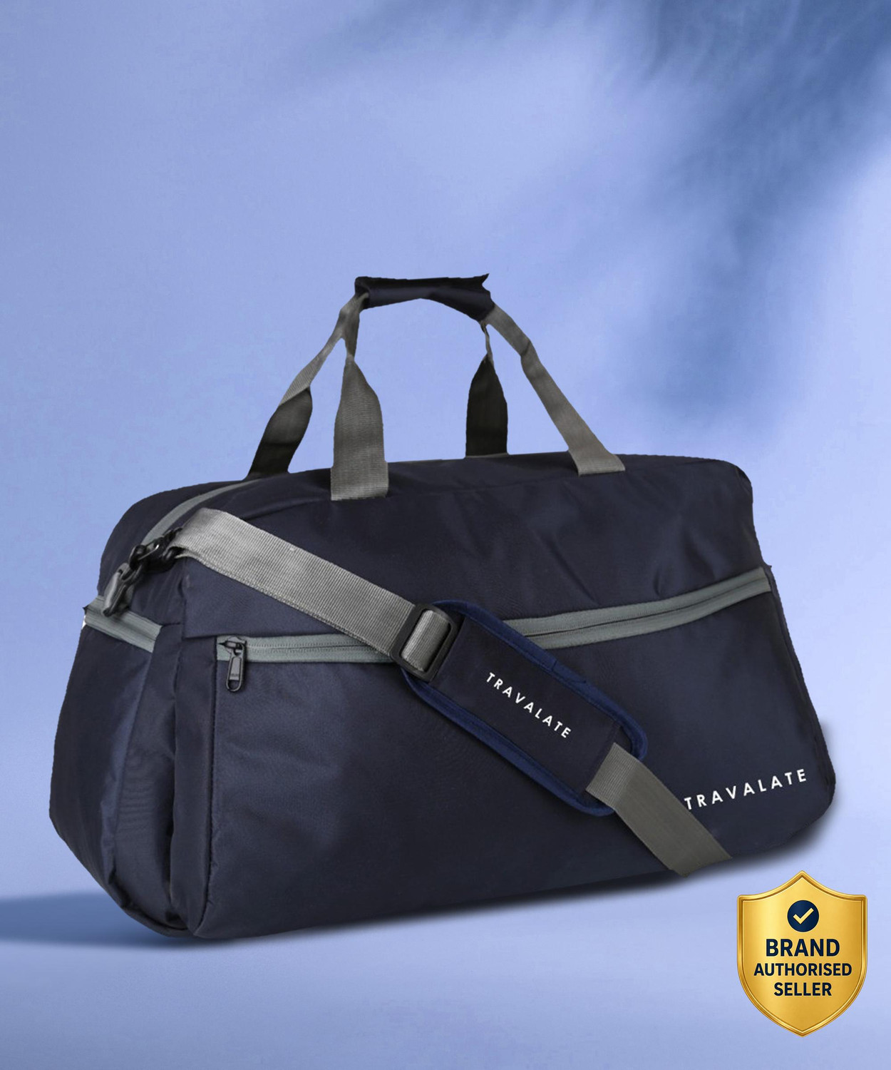 Image of CARLTON LONDON 65 L Hand Duffel Bag - FoldAll-Hanging Suit Convertible Large Duffle Bag - Grey - Large Capacity