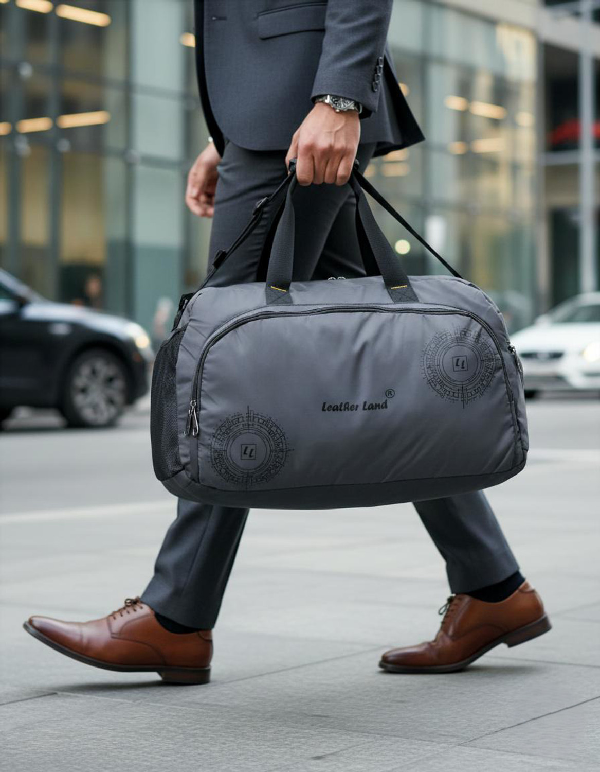Image of CARLTON LONDON 65 L Hand Duffel Bag - FoldAll-Hanging Suit Convertible Large Duffle Bag - Blue - Large Capacity