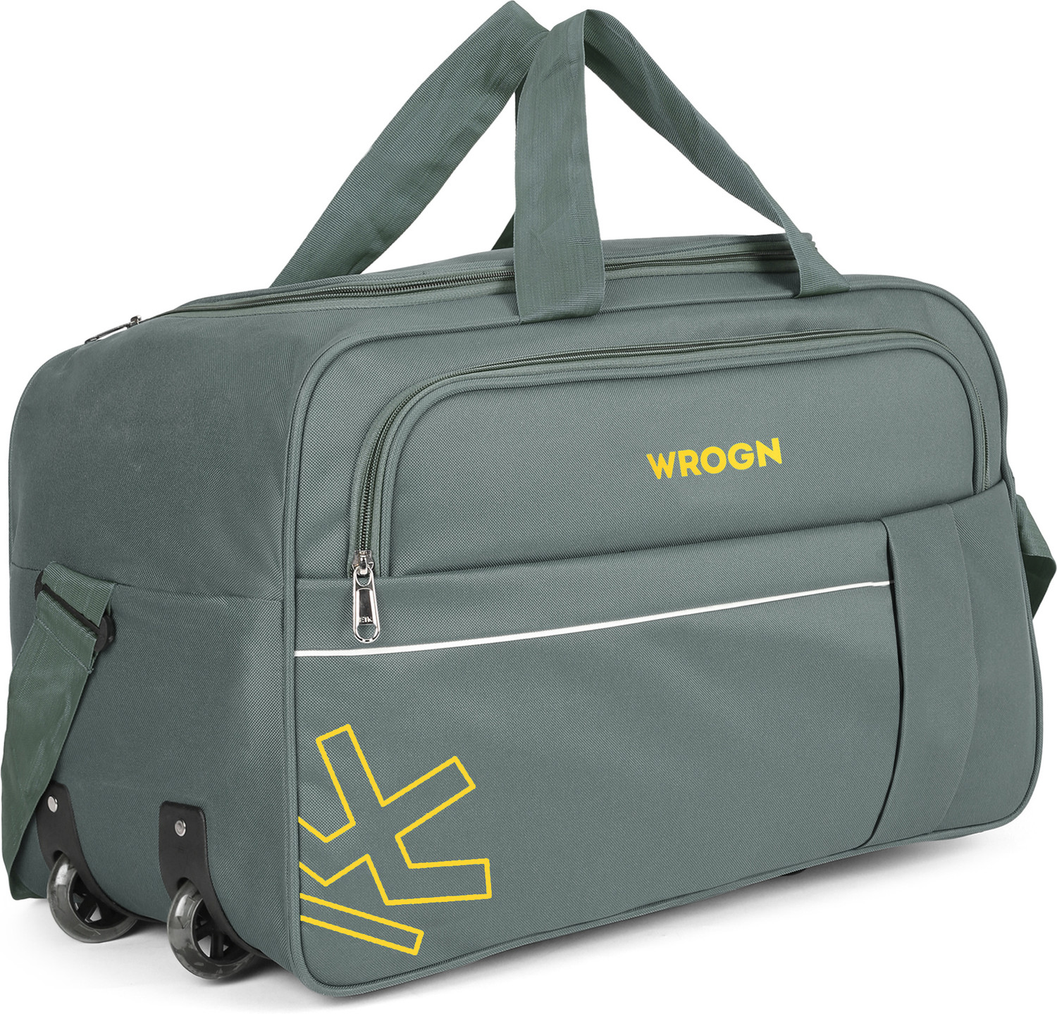 Image of Axen 60 L Strolley Duffel Bag - Combo Set of 3 Unisex Soft Body Luggage Bag, Medium (54 Cm) Travel Duffel Bag - Blue, Brown, Red - Large Capacity