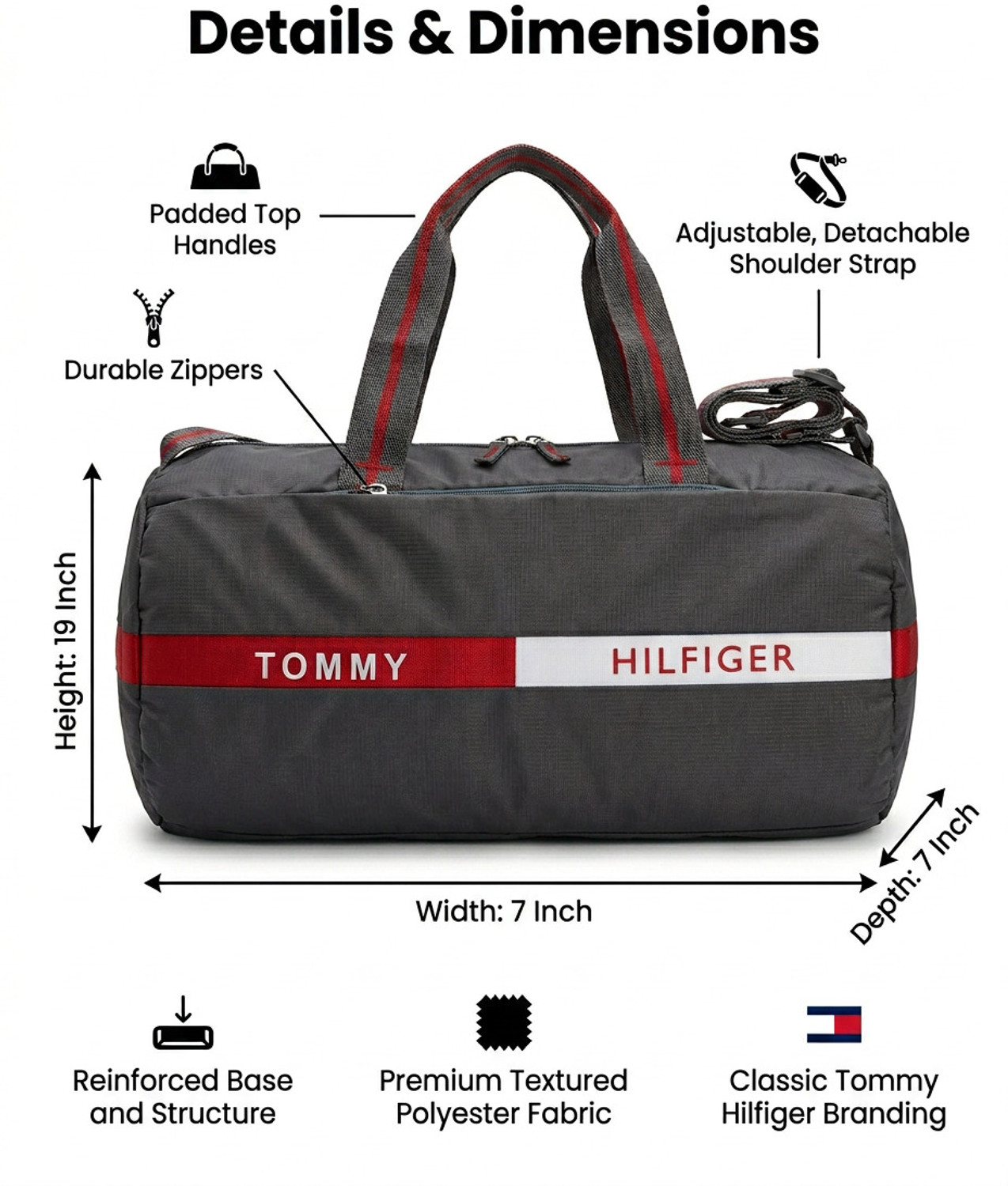 Image of VILCIX 20 L Gym Duffel Bag - Duffle /Gym 20L Bag /Soulder Bag for Men & Women - Grey
