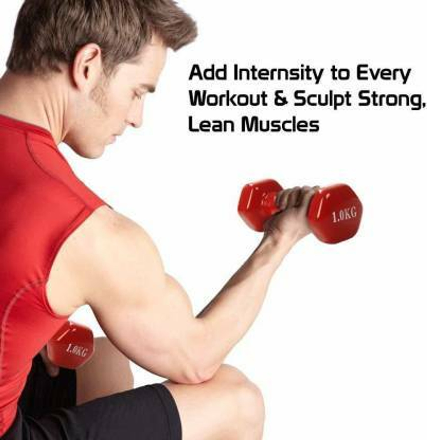 Image of Fitness Kart Vinyl Dumbbell for Men & Women (3 KG x 1) Fixed Weight Dumbbell (3 kg)