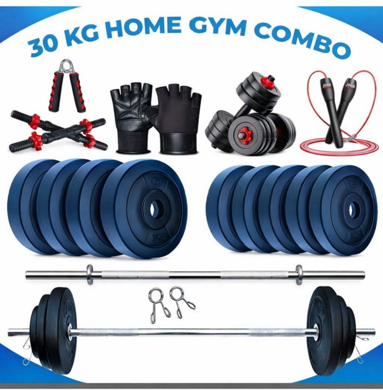 Image of AKTIV 30KG ADJUSTABLE DUMBBELL SET-106 Home Gym Combo
