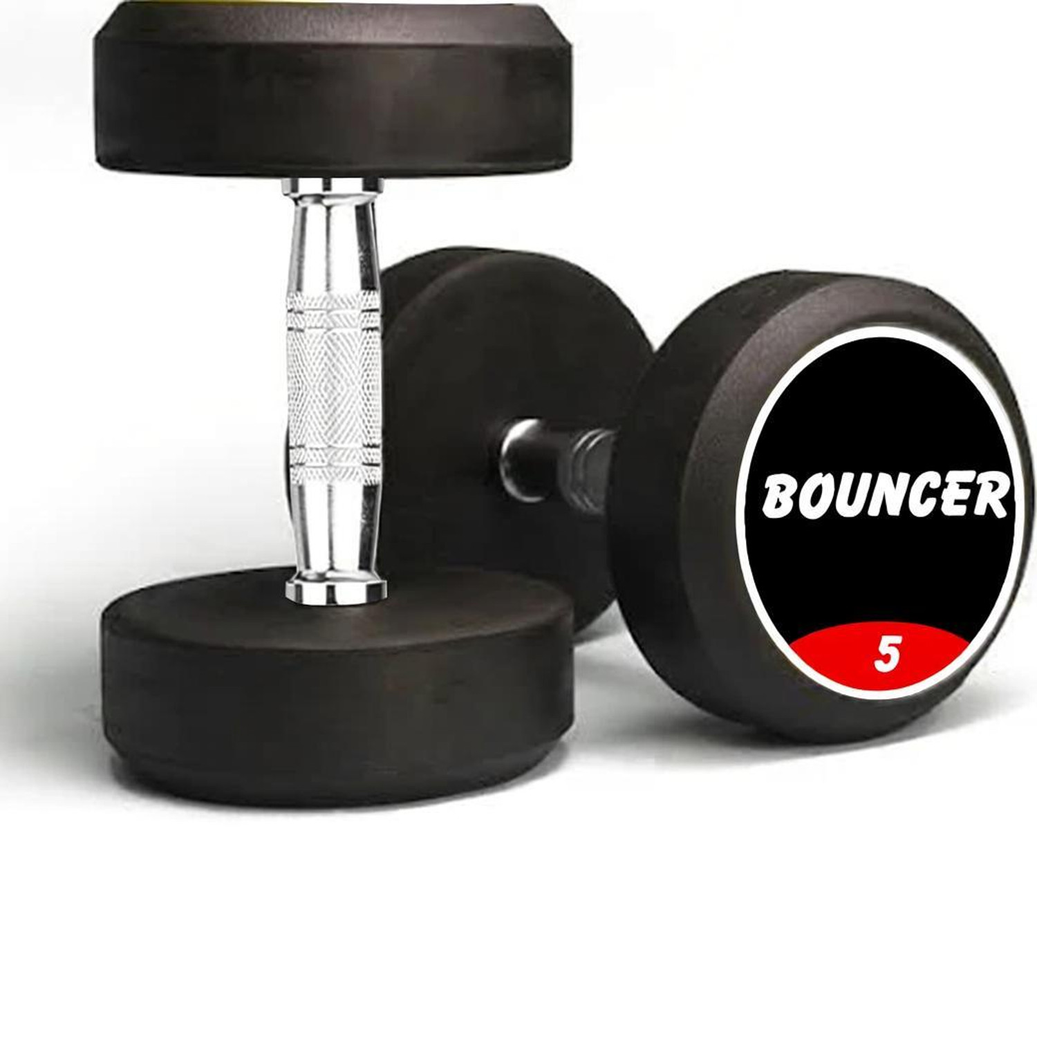 FITRXX 5kg Rubber Coated Bouncer Dumbbells Pair - Image 1