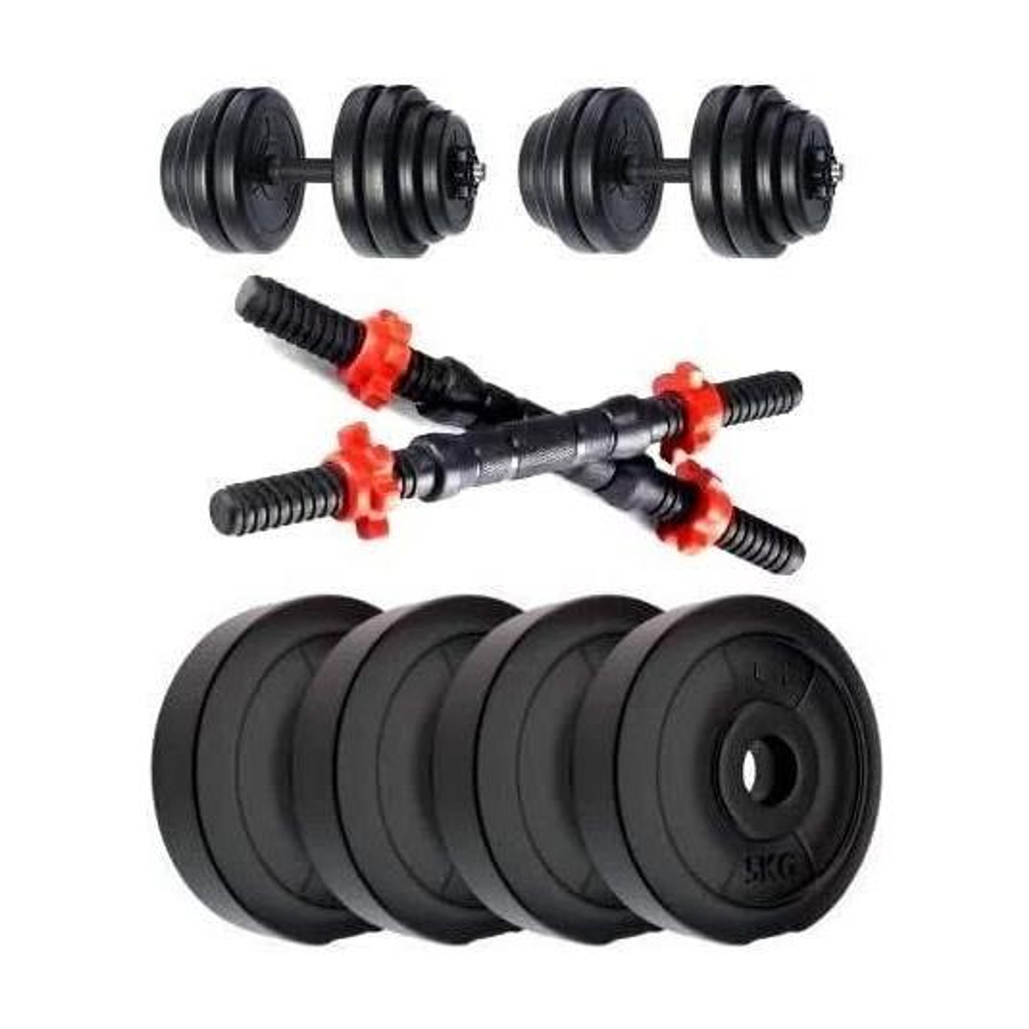 Image of BAPTIZO fitness 10 KG PVC Dumbbell Set for home exercise Adjustable Dumbbell (10 kg)