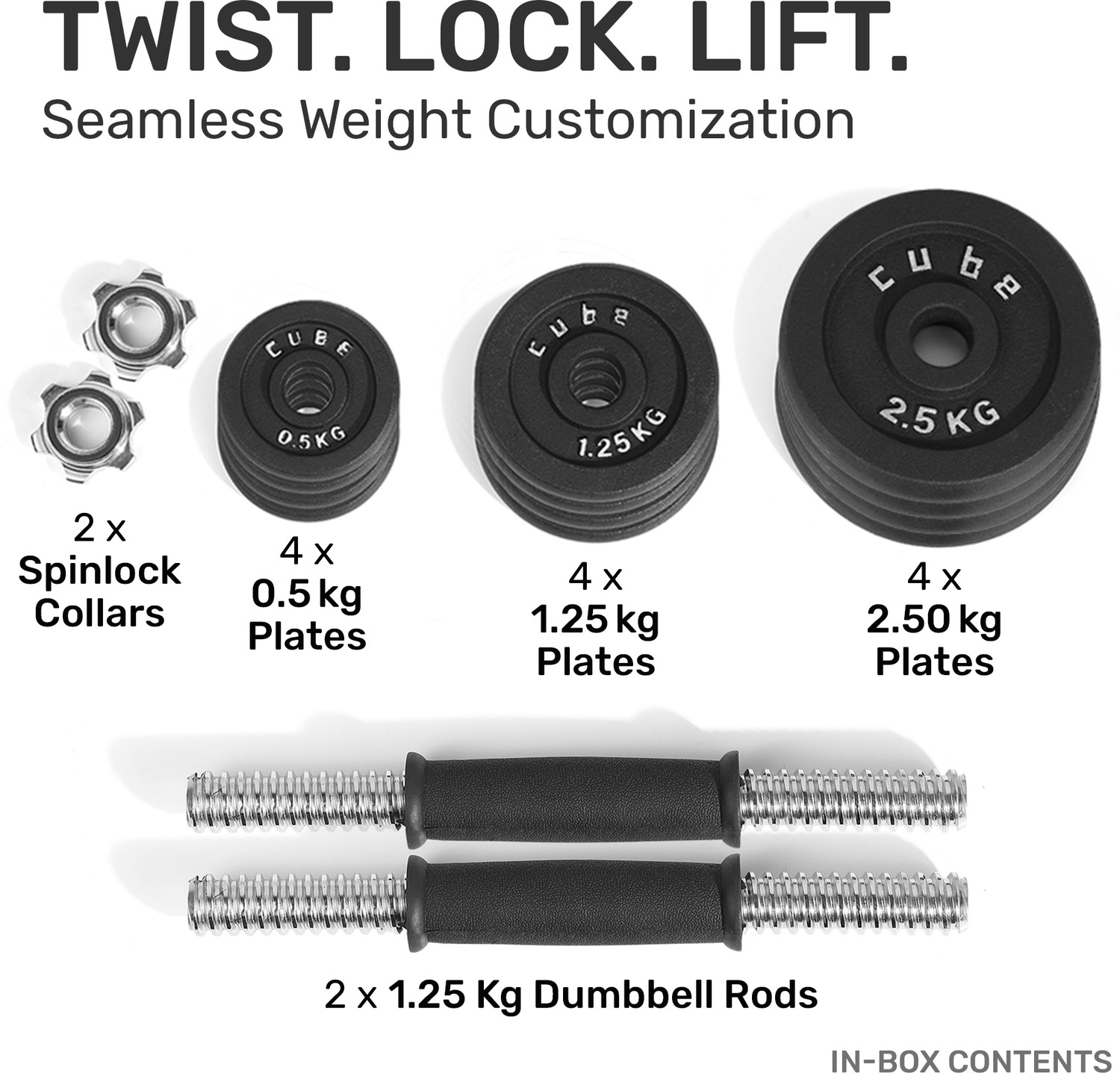 Image of The Cube Powerkit 20Kg Set Adjustable Dumbbell (20 kg)