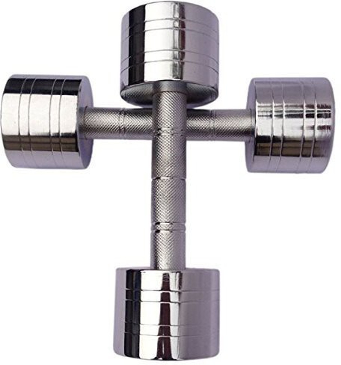 Image of Welldone Home To Gym steel chrome 12.5kg ( pair ) Fixed Weight Dumbbell (25 kg)