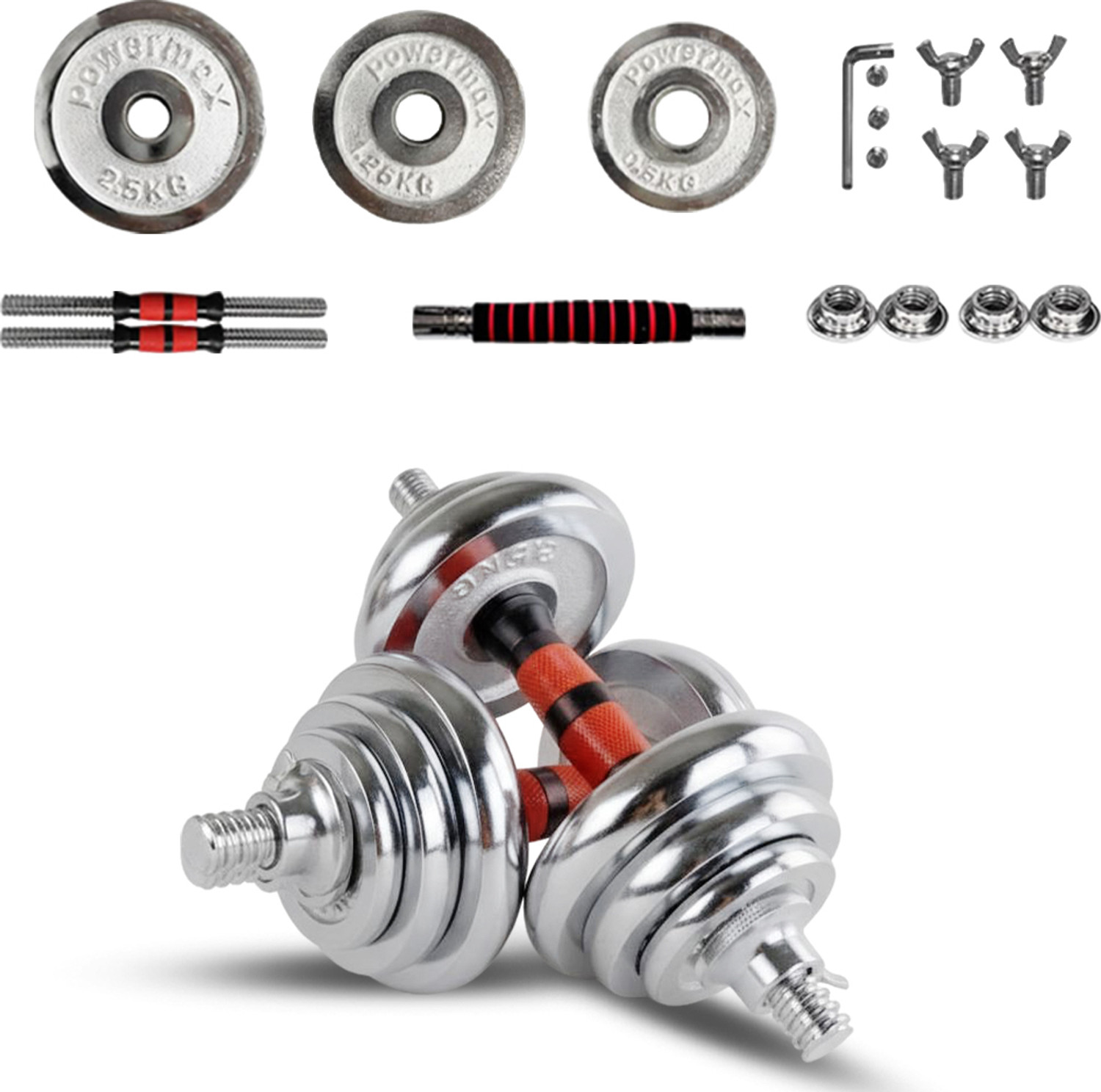 Image of AKTIV 30KG ADJUSTABLE DUMBBELL SET-106 Home Gym Combo