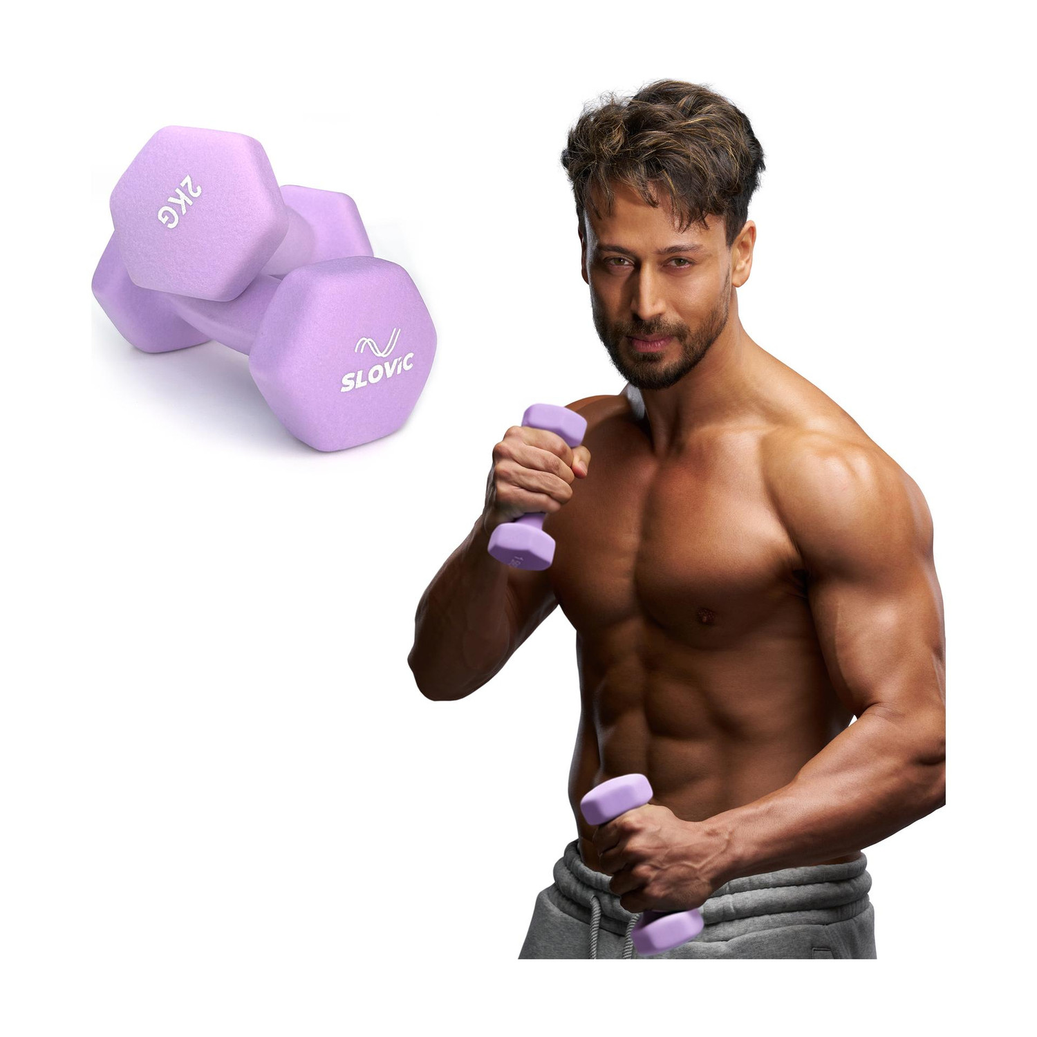 Image of Fitness Kart Vinyl Dumbbell for Men & Women (3 KG x 1) Fixed Weight Dumbbell (3 kg)