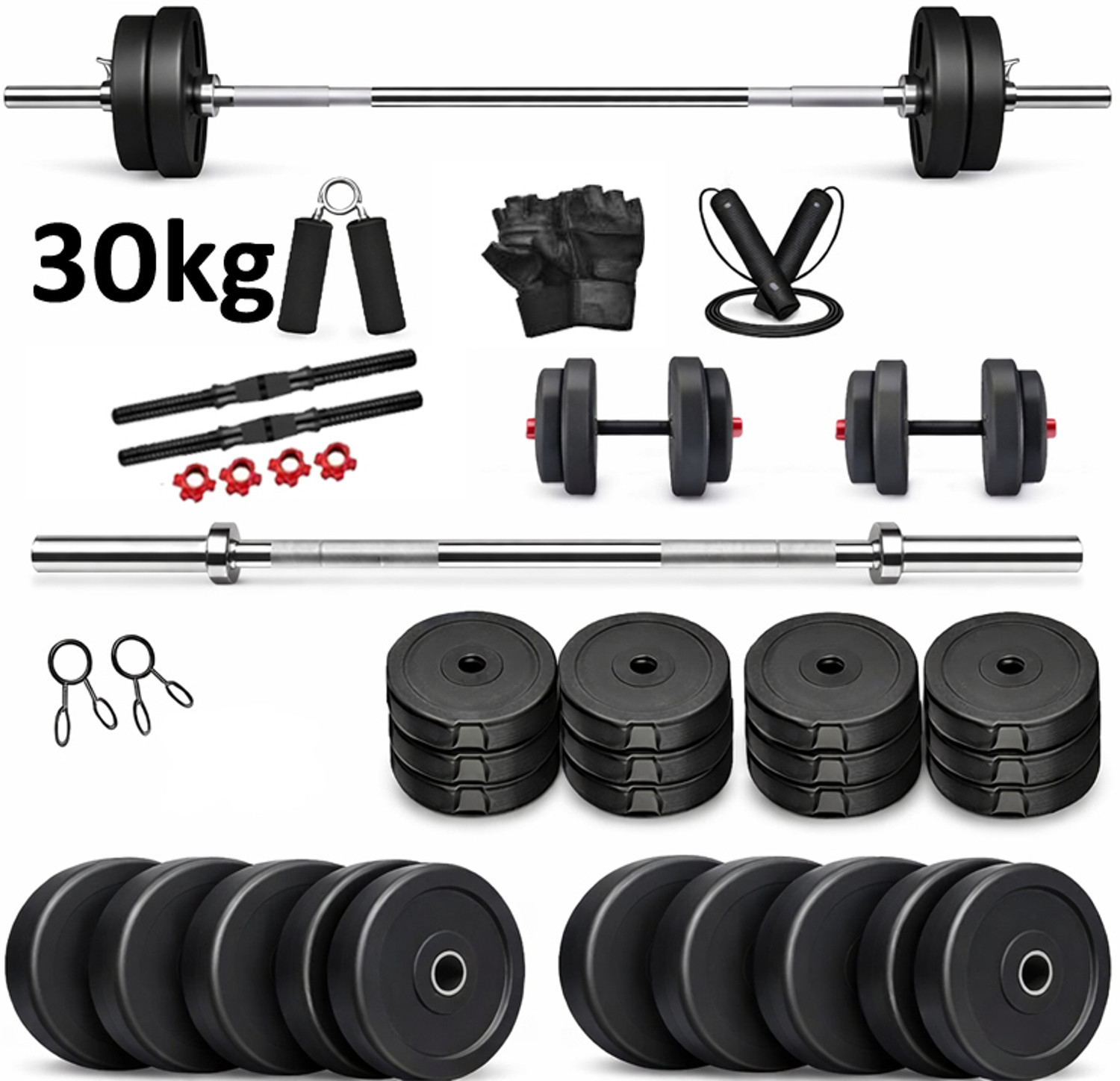 DCS Pro 30 kg Home Exercise Dumbbell Set - Image 1
