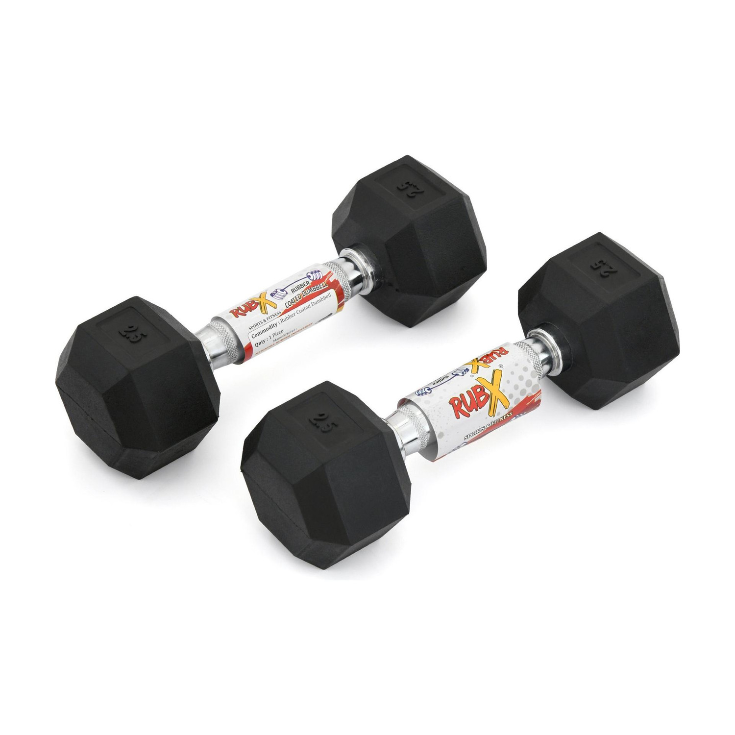 Image of GTX STEEL ROUND DUMBBELLS 20KG Fixed Weight Dumbbell (20 kg)
