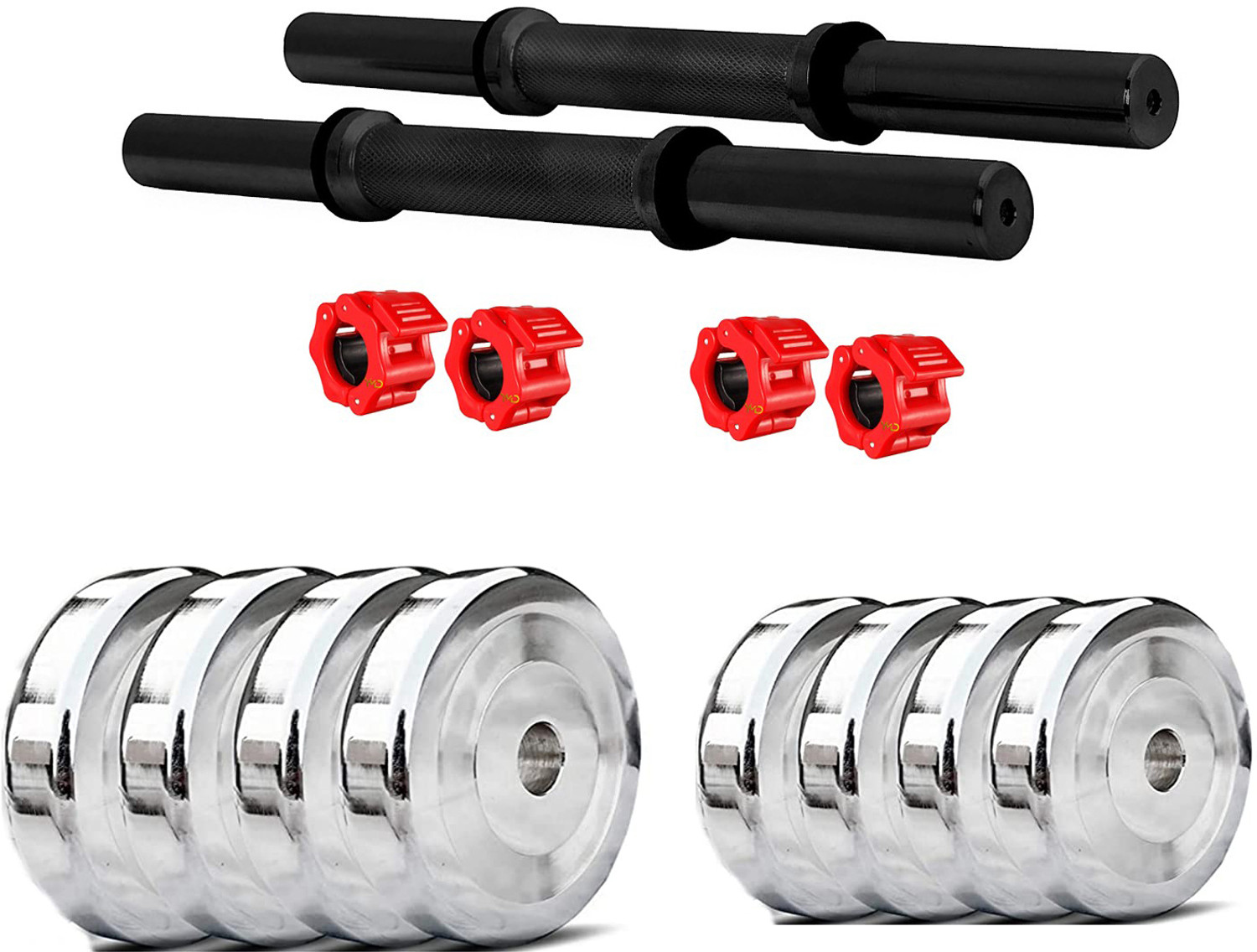Image of YMD Home Gym Set, Steel Dumbbell Set, Steel Dumbbell Plates (3KGX4 Pc) Adjustable Dumbbell (12 kg)