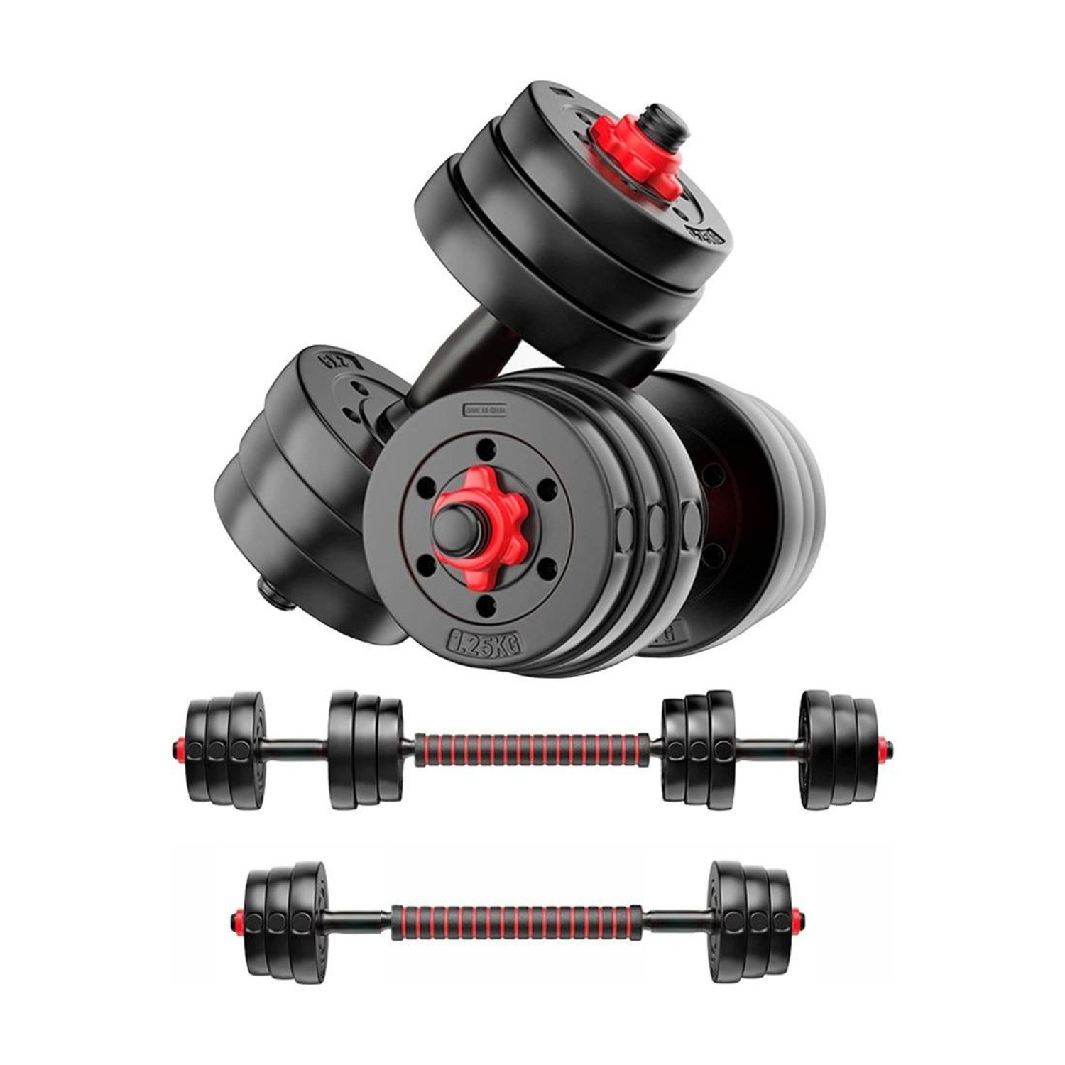 Image of Sporto Fitness 20 KG DUMBBELL BLACK Adjustable Dumbbell (20 kg)