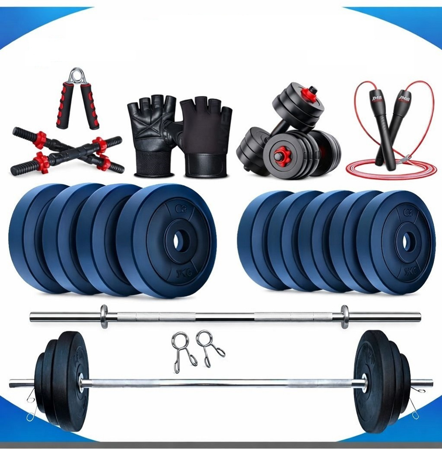 Image of BELLATRIX X 10kg Dumbbell Set | 4x 2.5kg Plates, Dumbbell Rods & Connector Adjustable Dumbbell (10 kg)