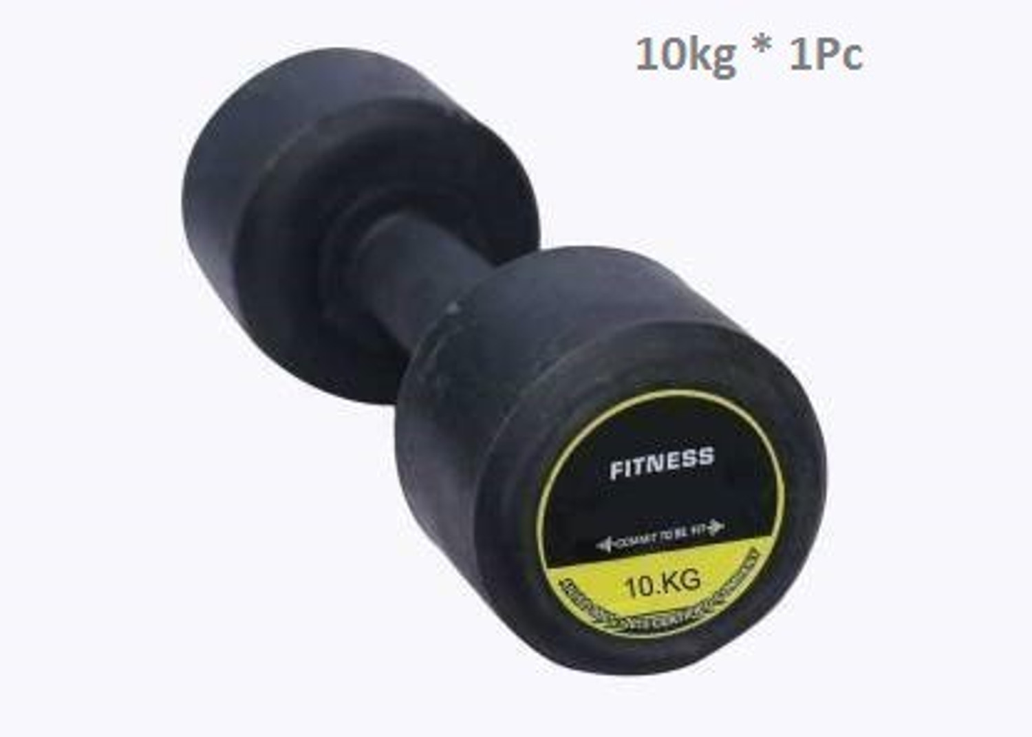 Image of GYM KART Premium (10Kg X Pc1) Quality Rubber Dumbbell Fixed Weight Dumbbell (10 kg)