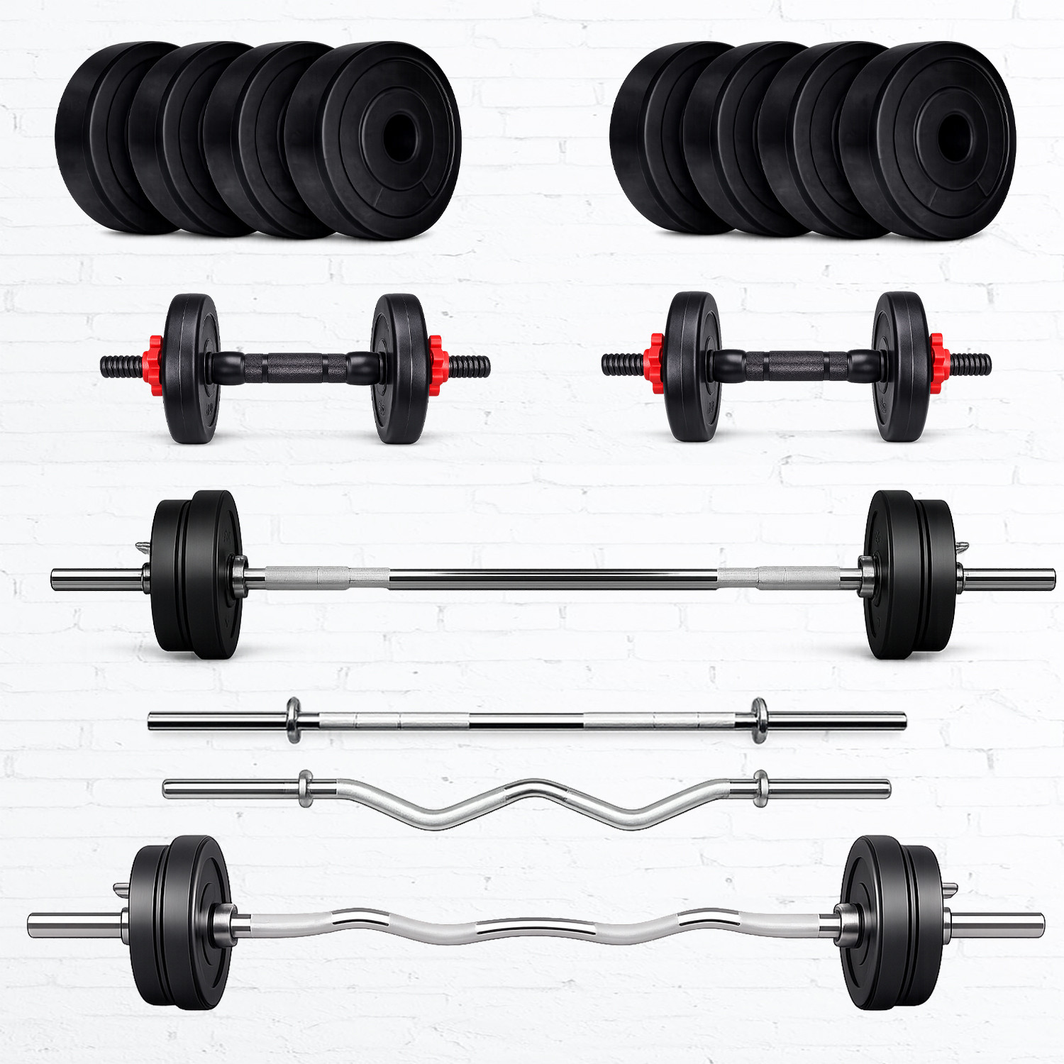 Image of AKTIV 30KG ADJUSTABLE DUMBBELL SET-106 Home Gym Combo