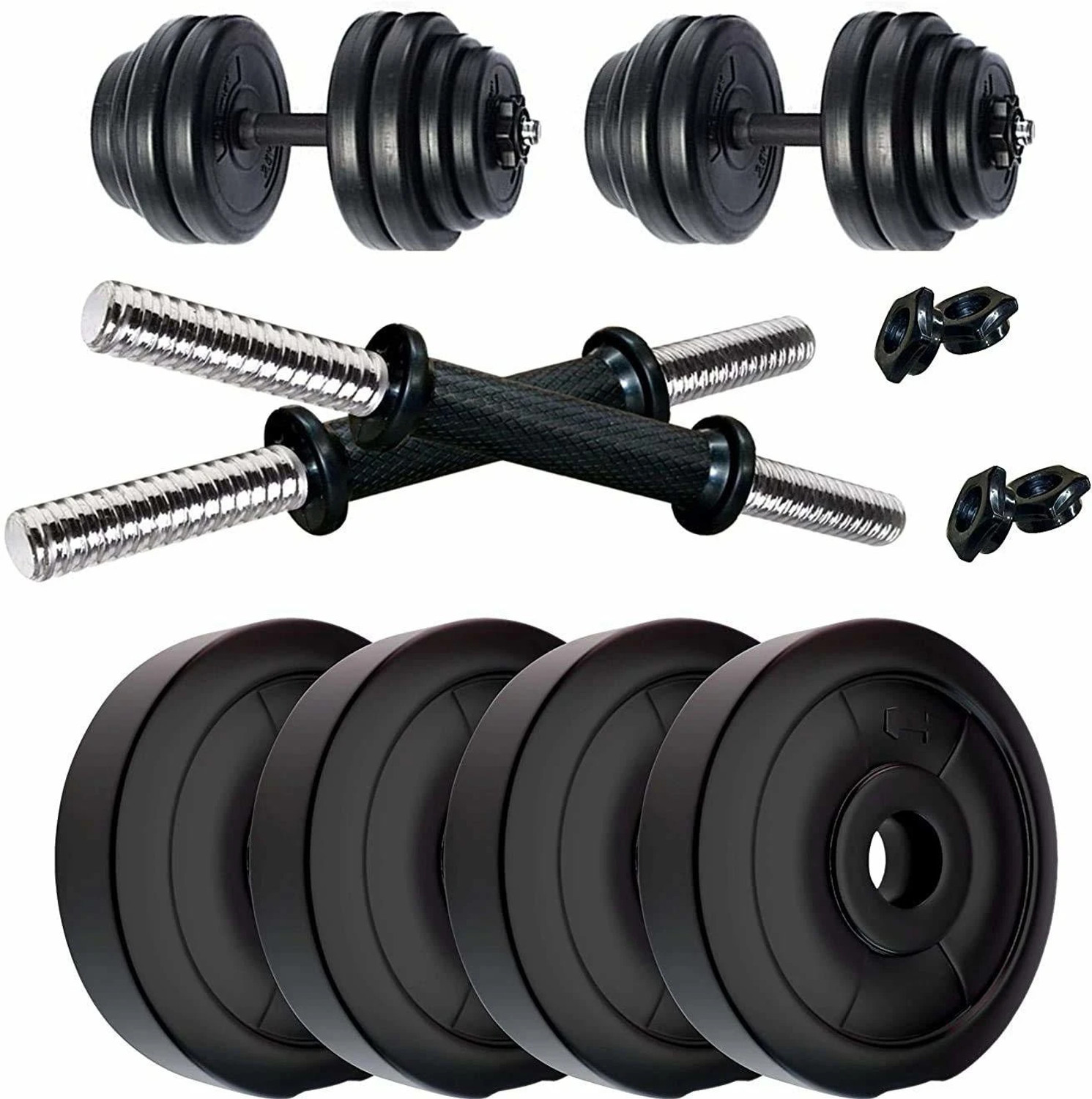 Image of rj fitness 20KG(3KG*4,2KG*4) PVC Adjustable Dumbbell (20 kg)